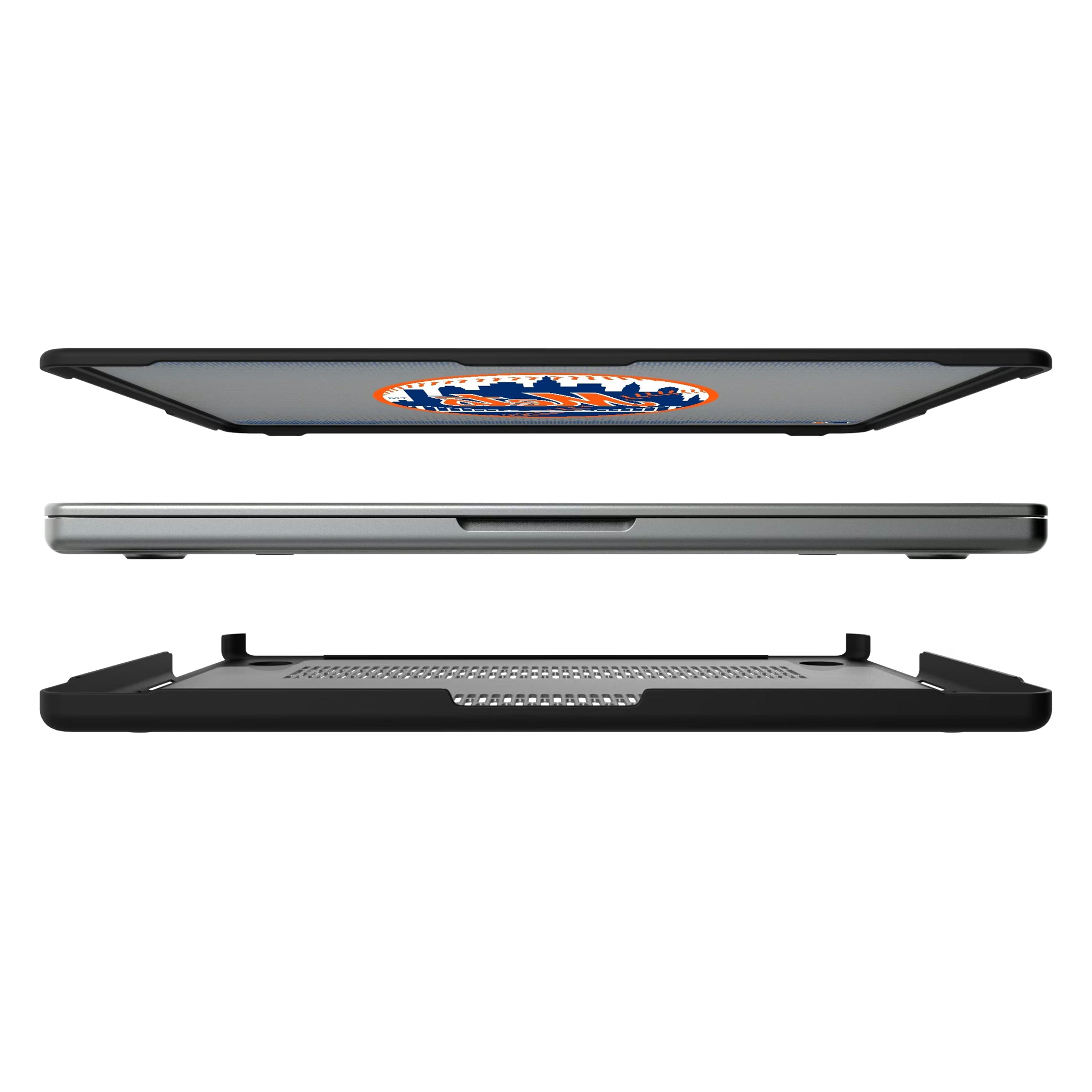 New York Mets Linen MacBook Laptop Case for Apple MacBook#Device_MacBook Pro (14-inch, 2021) / MacBook Pro (14-inch, 2023) / MacBook Pro (14-inch, 2024)