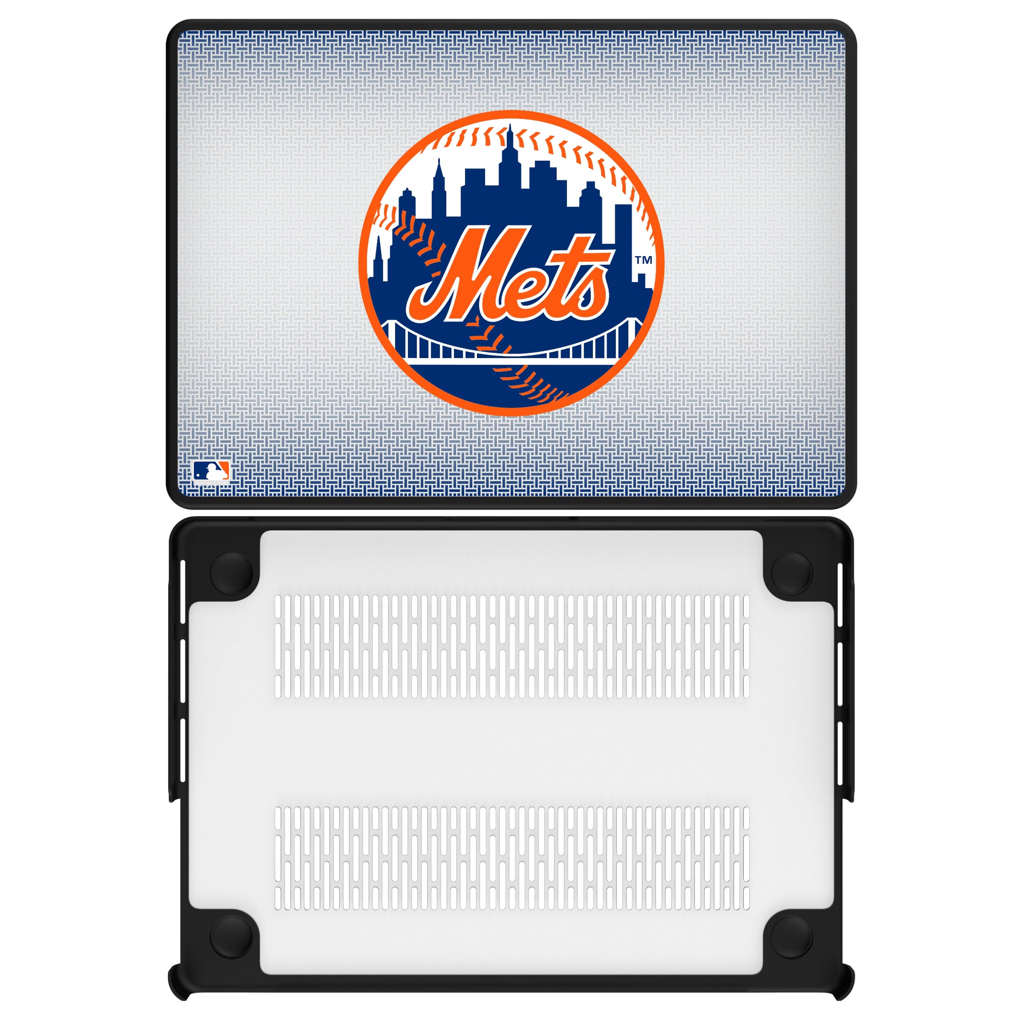 New York Mets Linen MacBook Laptop Case for Apple MacBook#Device_MacBook Pro (14-inch, 2021) / MacBook Pro (14-inch, 2023) / MacBook Pro (14-inch, 2024)