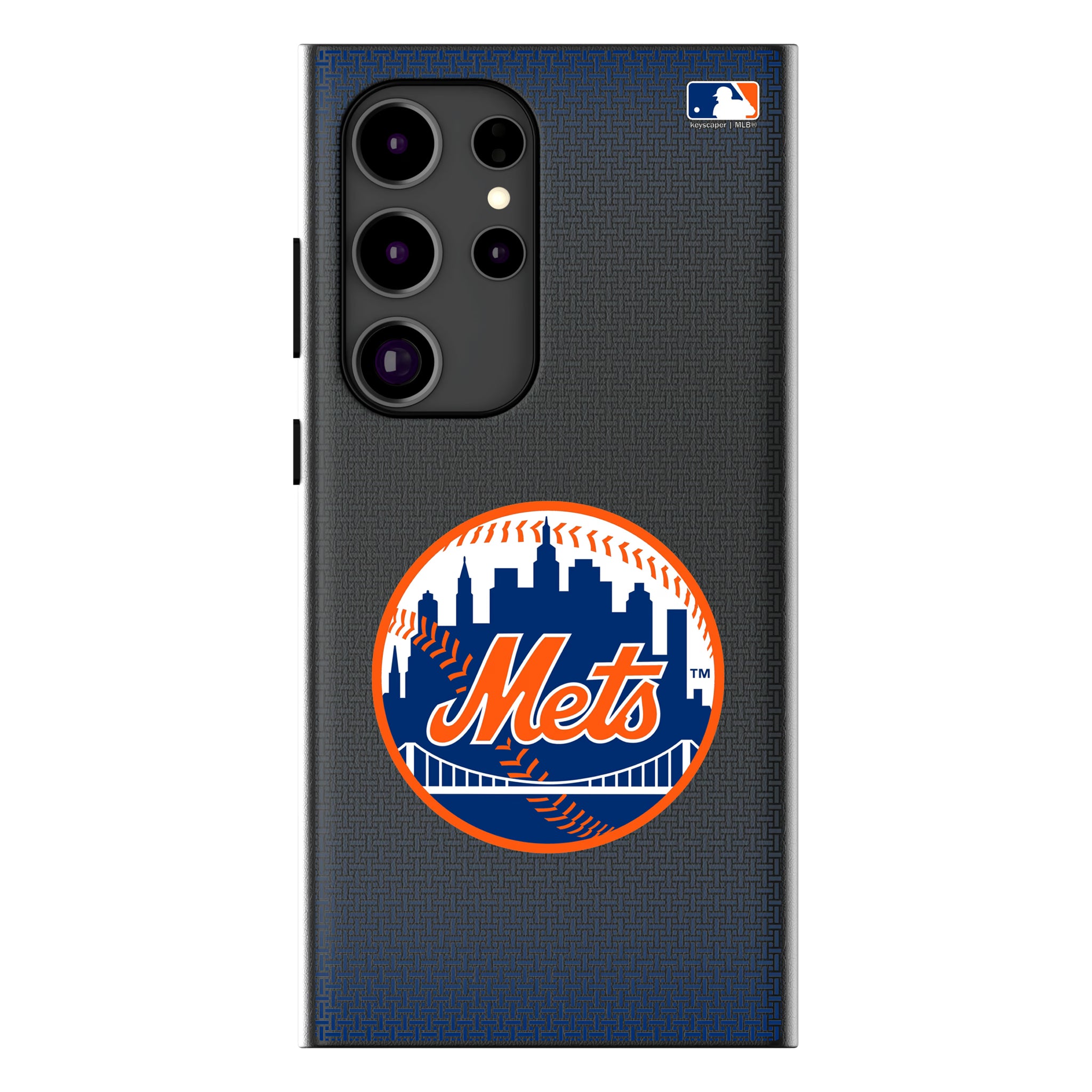 New York Mets Linen Galaxy MagSafe Compatible Phone Case for Samsung Galaxy