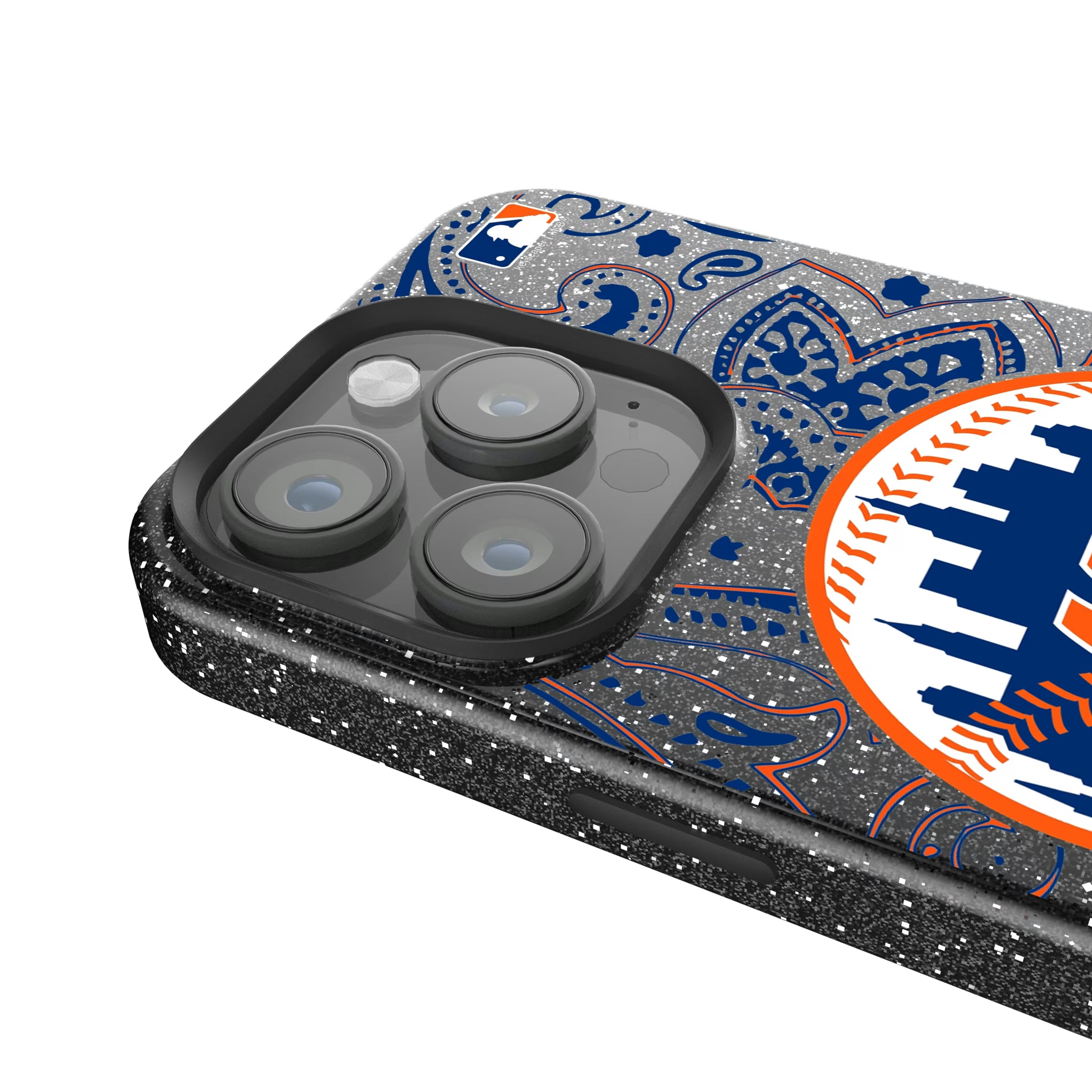 New York Mets Paisley iPhone Bling Phone Case for Apple iPhone - Detail