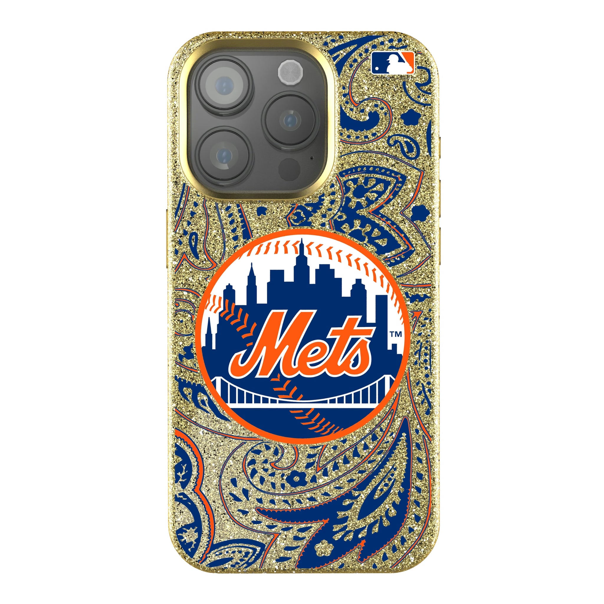 New York Mets Paisley iPhone Bling Phone Case for Apple iPhone