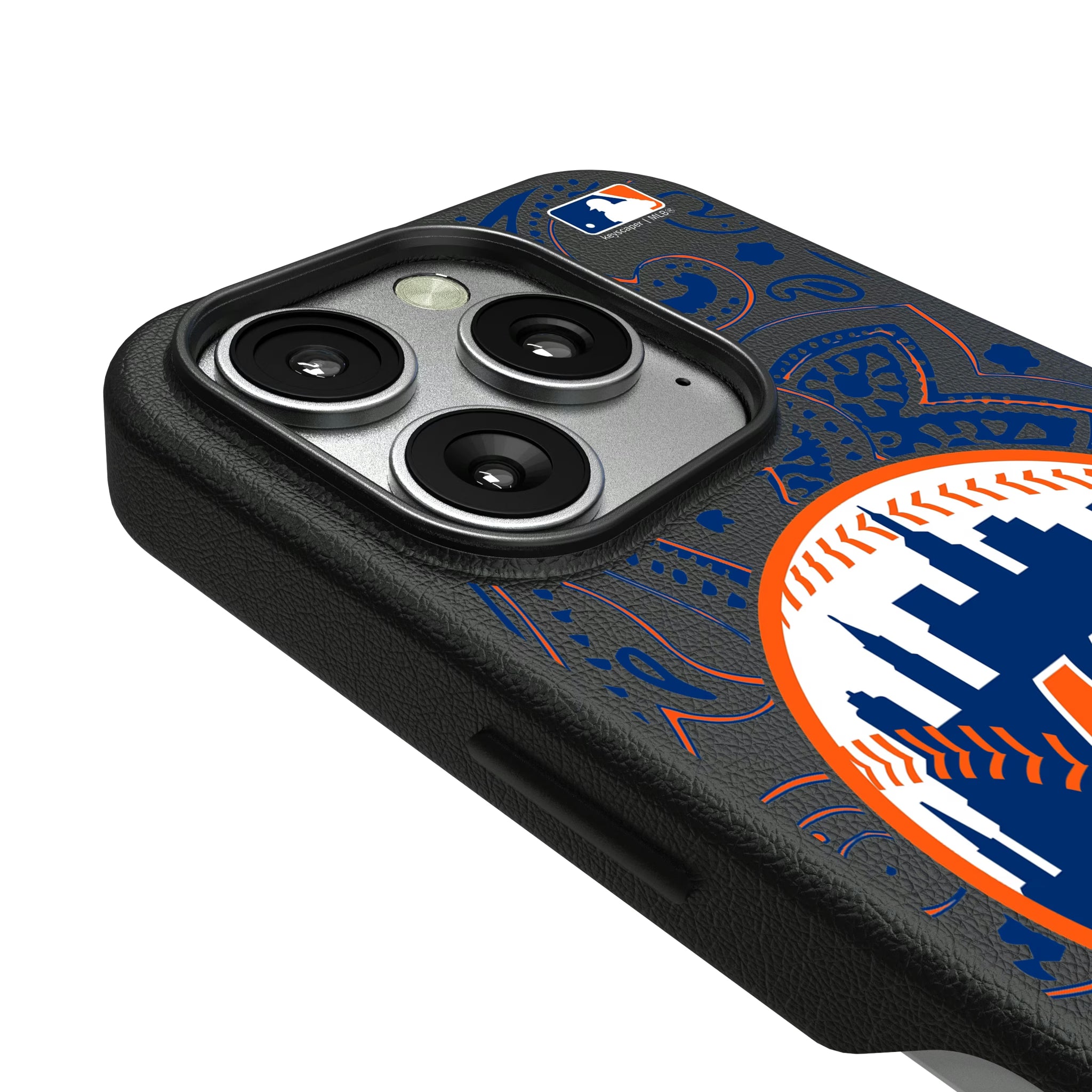 New York Mets Paisley iPhone MagSafe Compatible Phone Case for Apple iPhone - Detail