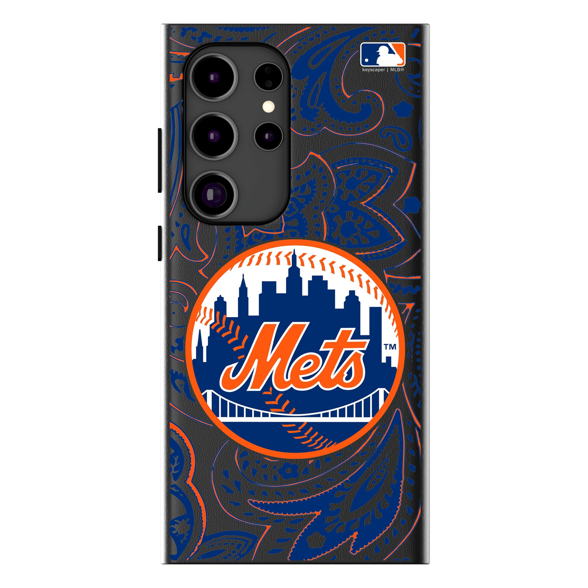 New York Mets Paisley Galaxy MagSafe Compatible Phone Case for Samsung Galaxy