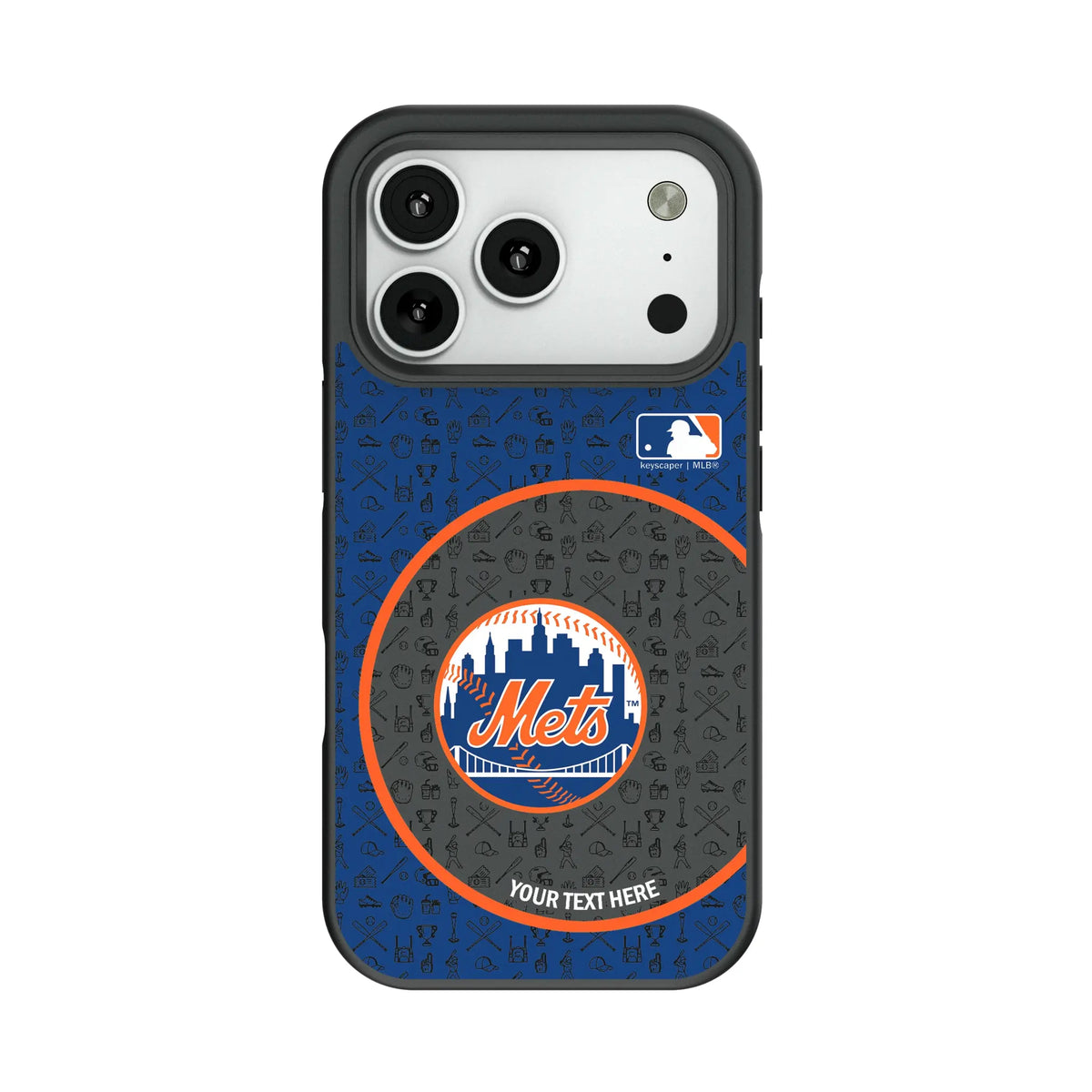 New York Mets Personalized Circle Bump Phone Case for Apple iPhone