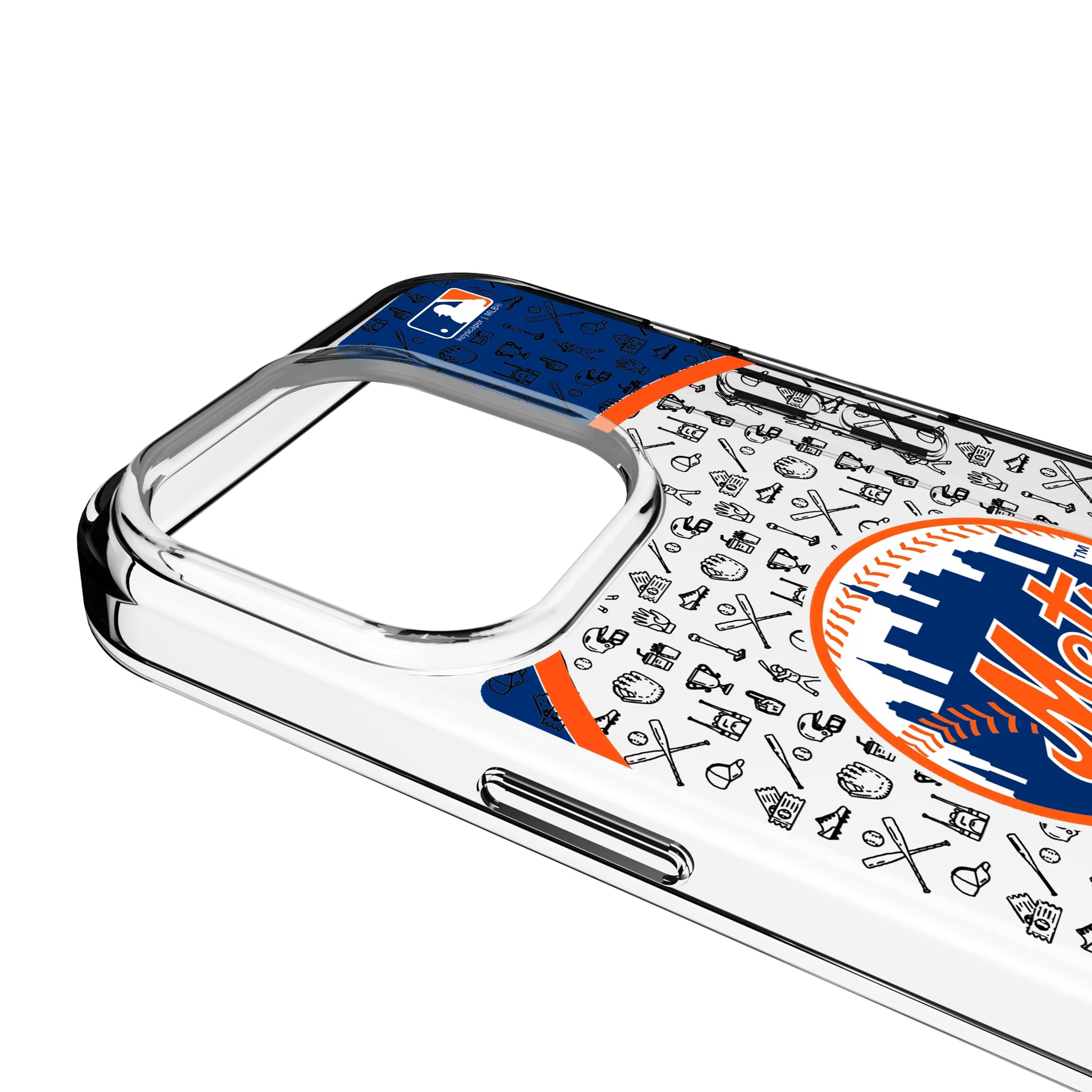 New York Mets Personalized Circle iPhone Clear Phone Case for Apple iPhone - Detail