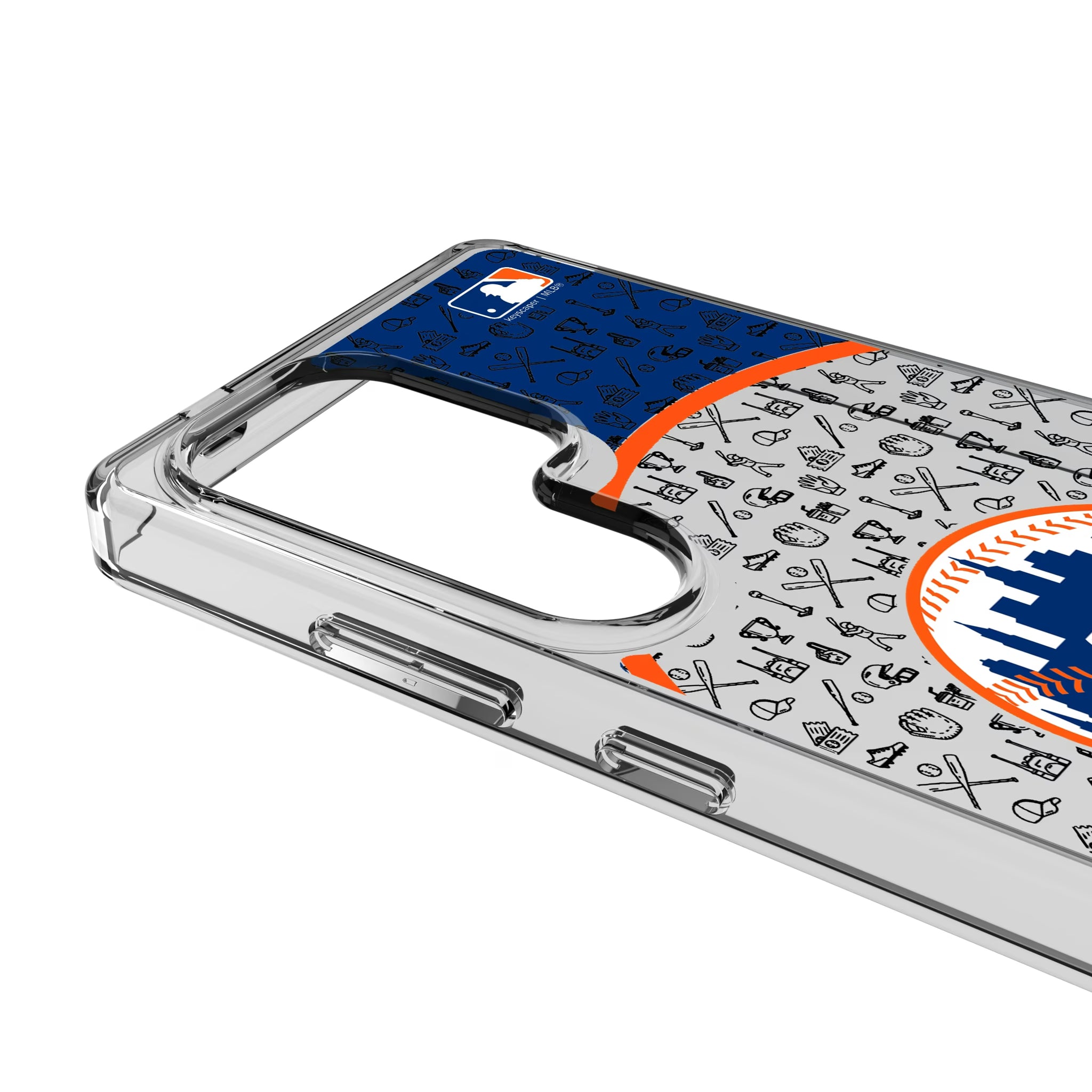 New York Mets Personalized Circle Galaxy Clear Phone Case for Samsung Galaxy - Detail