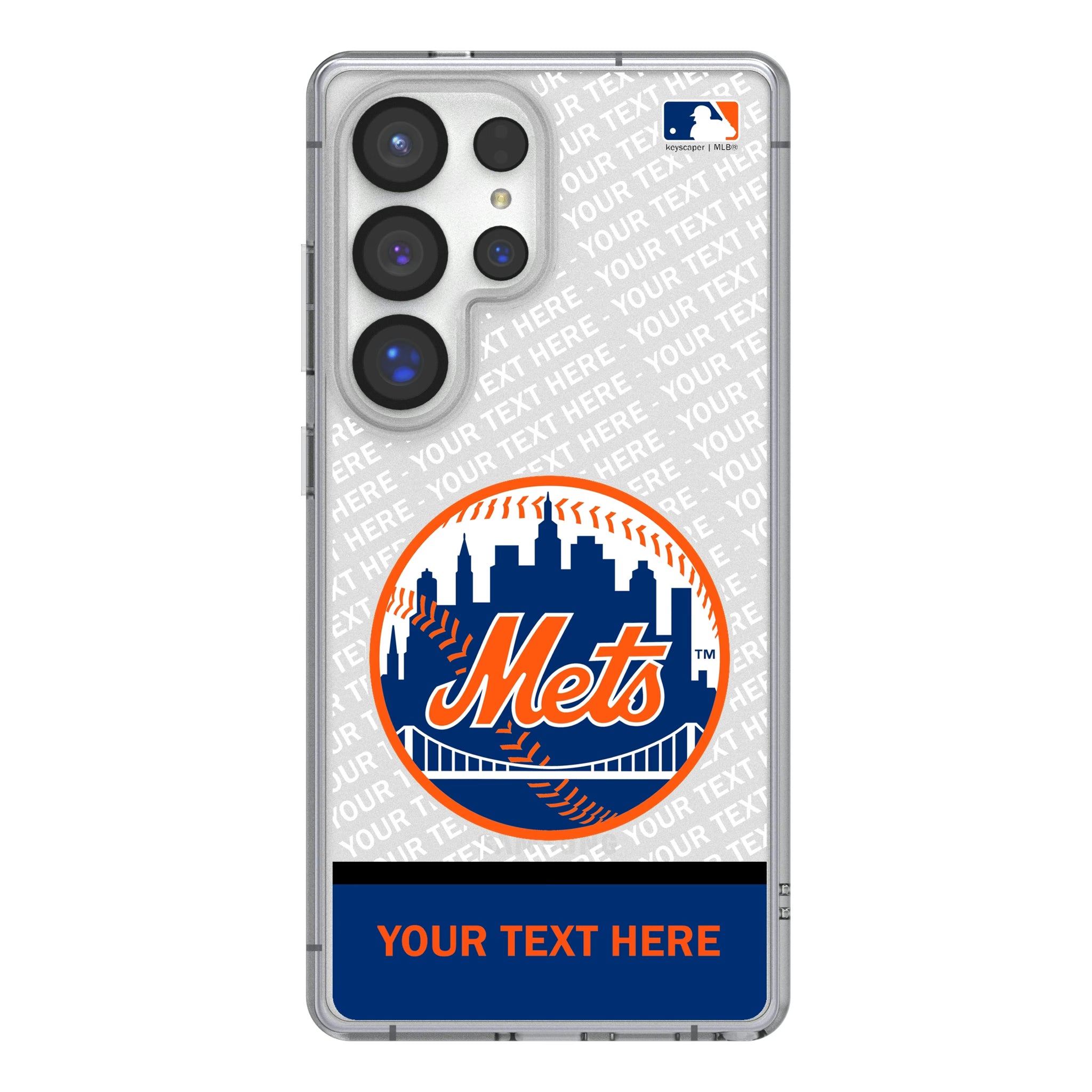 New York Mets Personalized EndZone Plus Galaxy Clear Phone Case for Samsung Galaxy