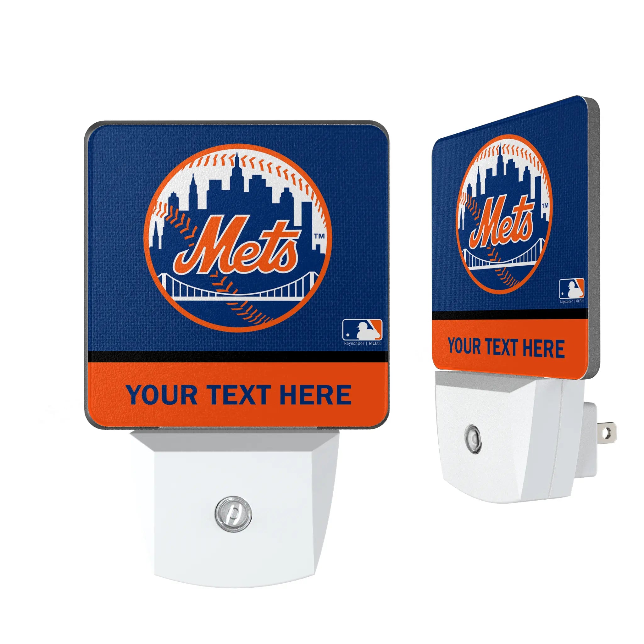 New York Mets Personalized Endzone Solid Night Light 2-Pack