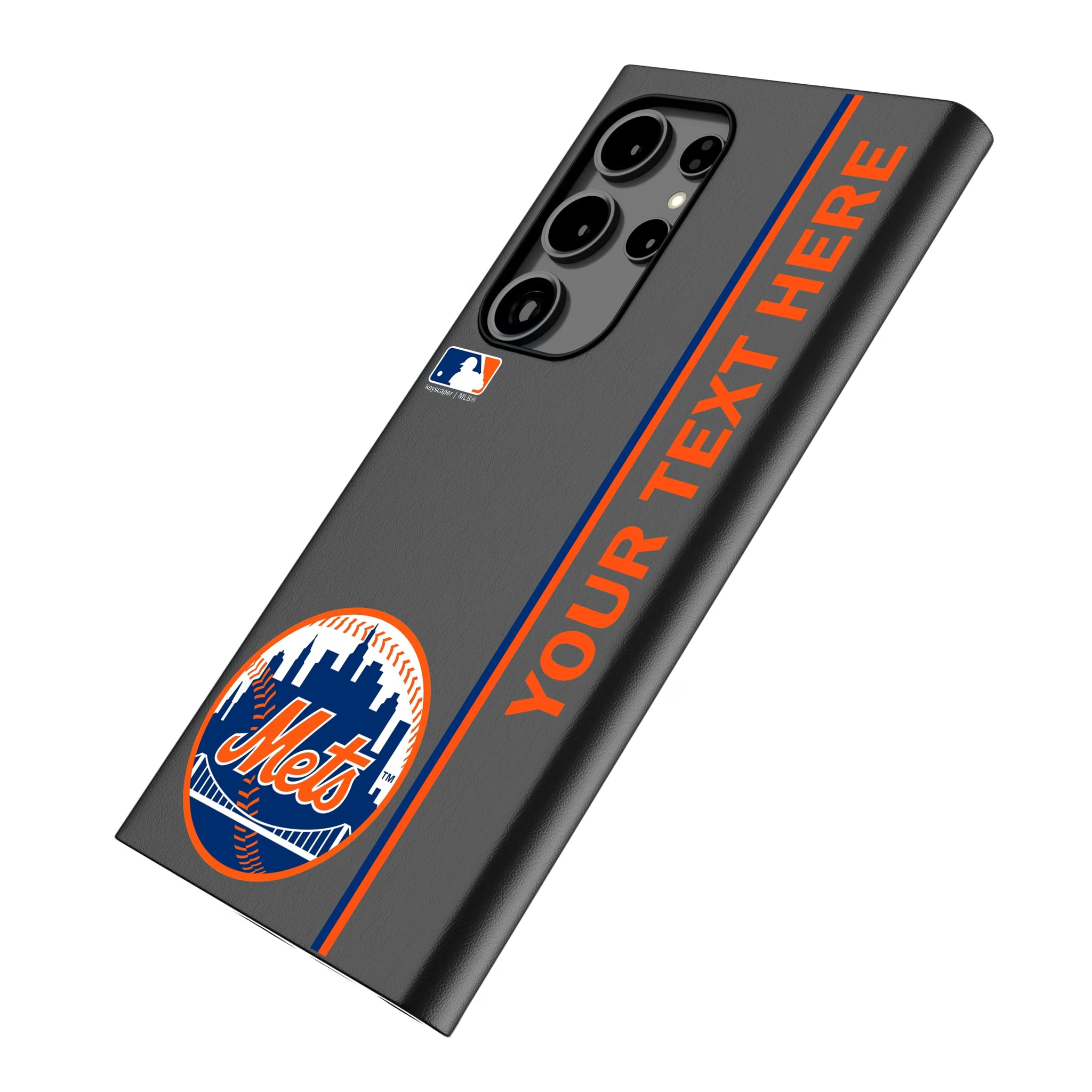 New York Mets Personalized Sidebard Galaxy MagSafe Compatible Phone Case for Samsung Galaxy - Isometric View