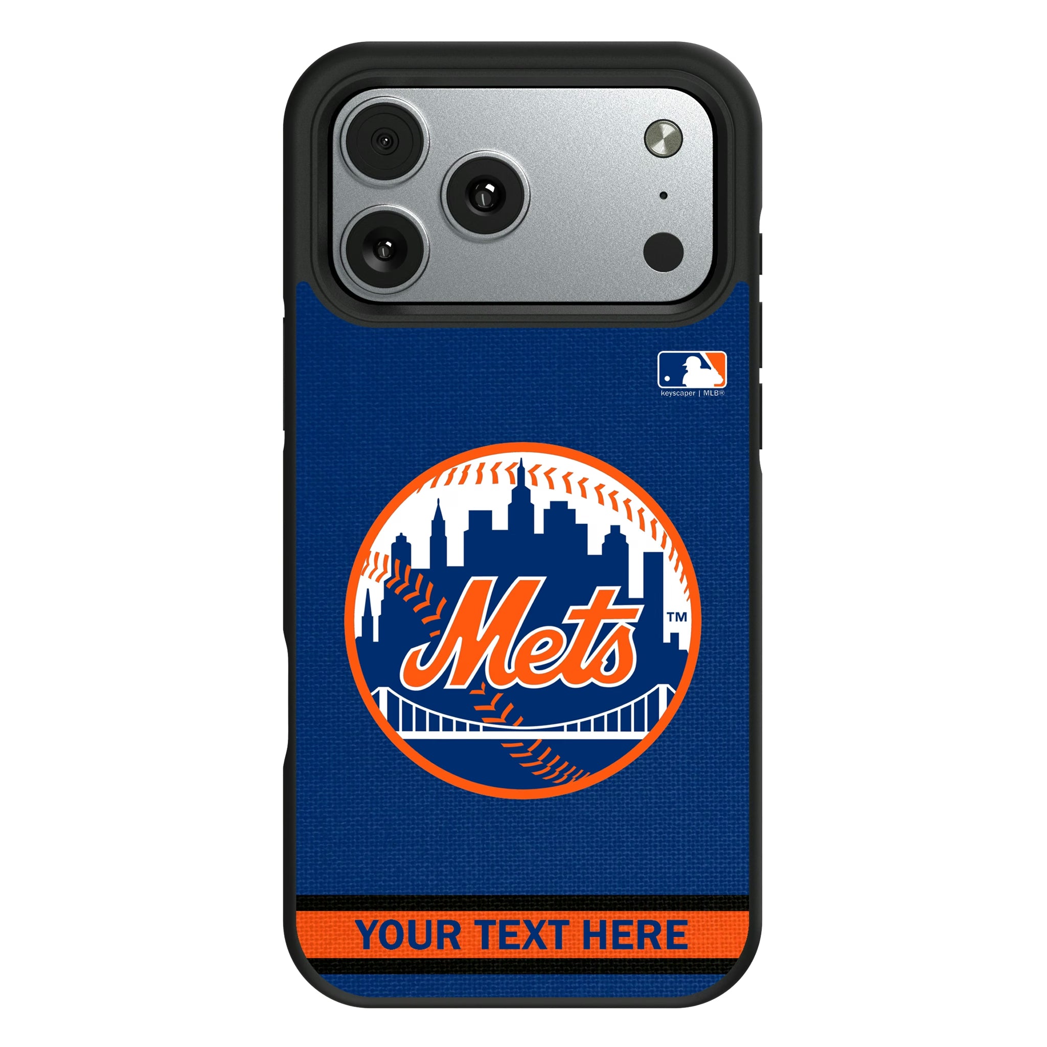 New York Mets Personalized Stripe iPhone Bump Phone Case for Apple iPhone#Device_iPhone 17 Pro Max