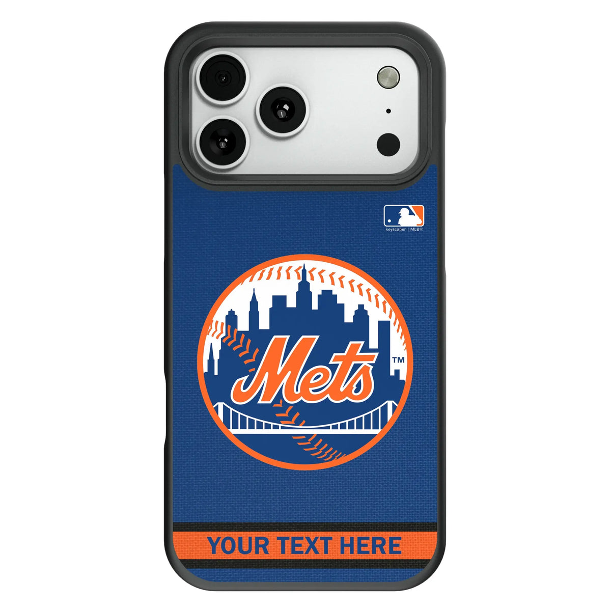 New York Mets Personalized Stripe Bump Phone Case for Apple iPhone