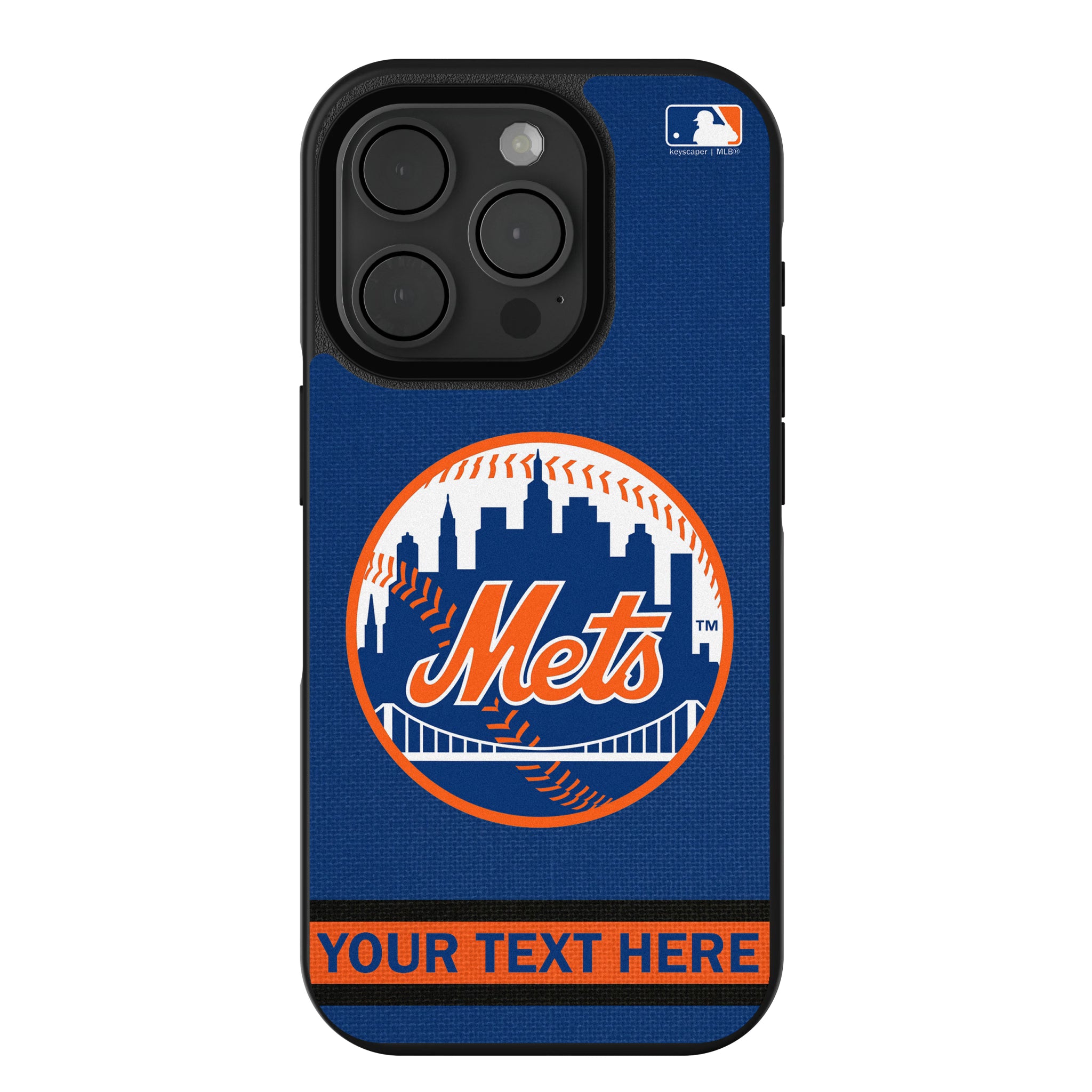 New York Mets Personalized Stripe iPhone Bump Phone Case for Apple iPhone