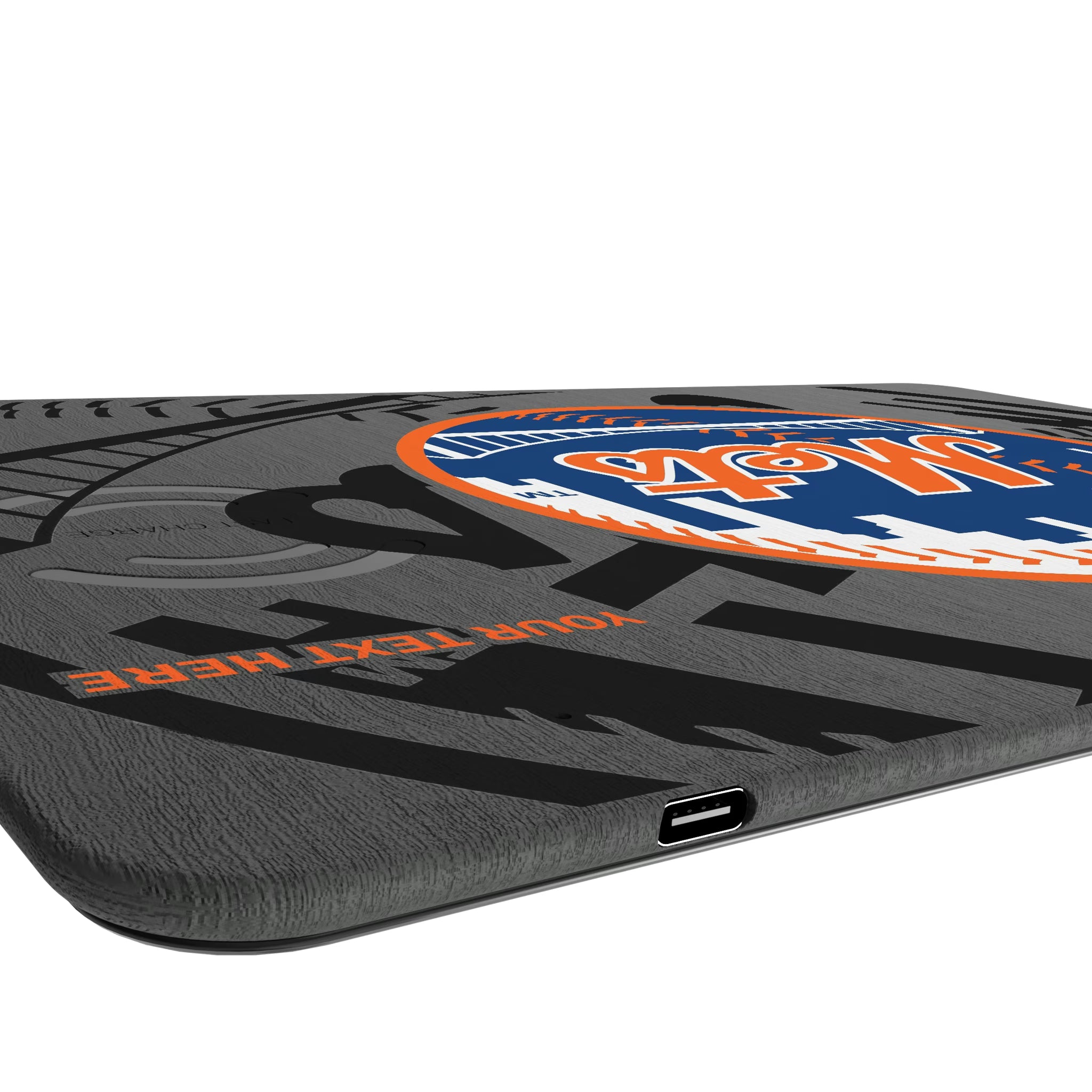 New York Mets Personalized Tilt 15-Watt Wireless Charger and Mouse Pad