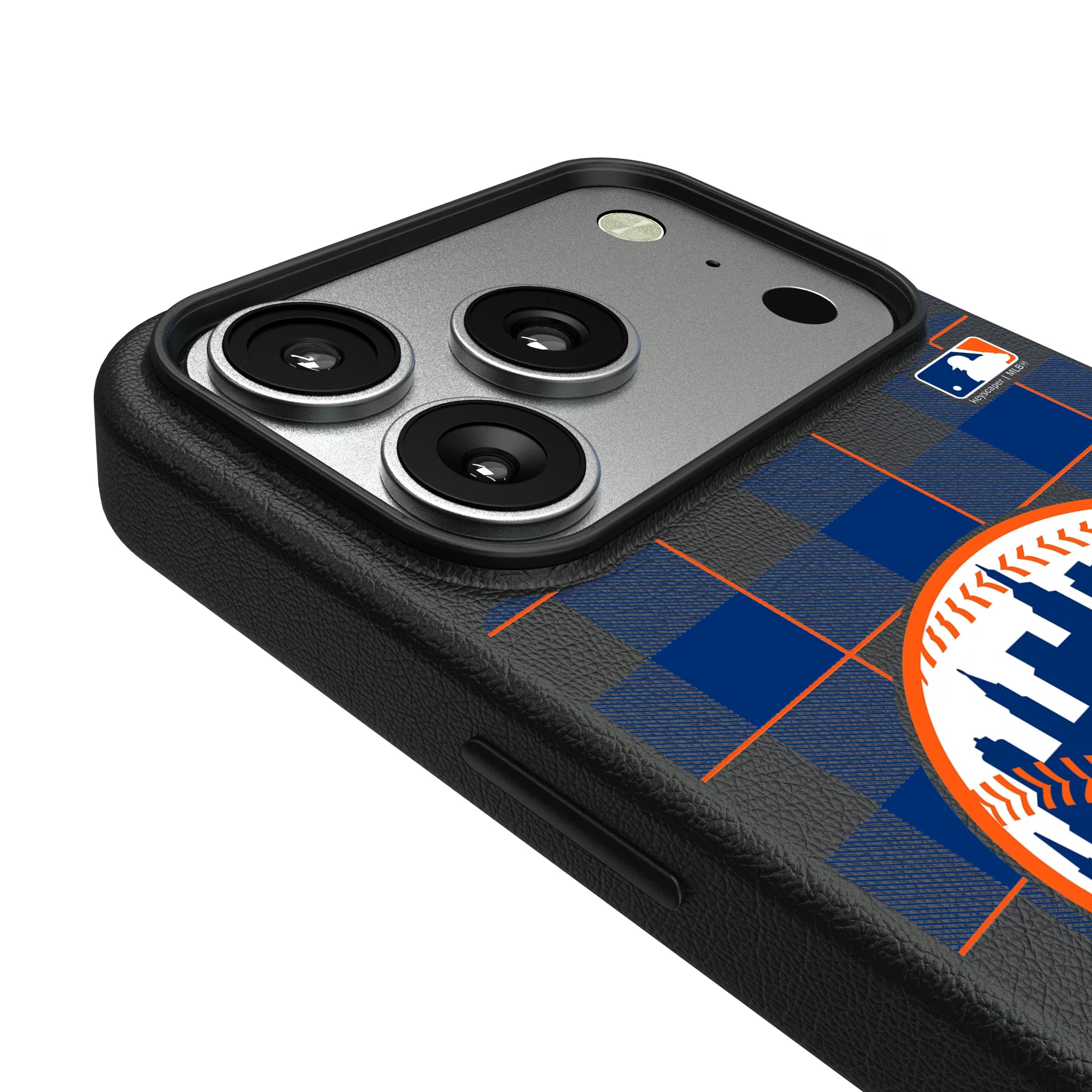 New York Mets Plaid iPhone MagSafe Compatible Phone Case for Apple iPhone - Detail#Device_iPhone 17 Pro