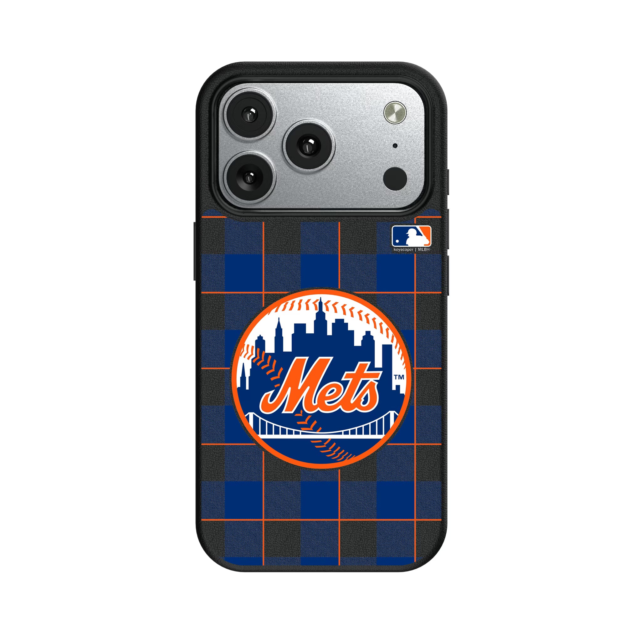 New York Mets Plaid iPhone MagSafe Compatible Phone Case for Apple iPhone#Device_iPhone 17 Pro