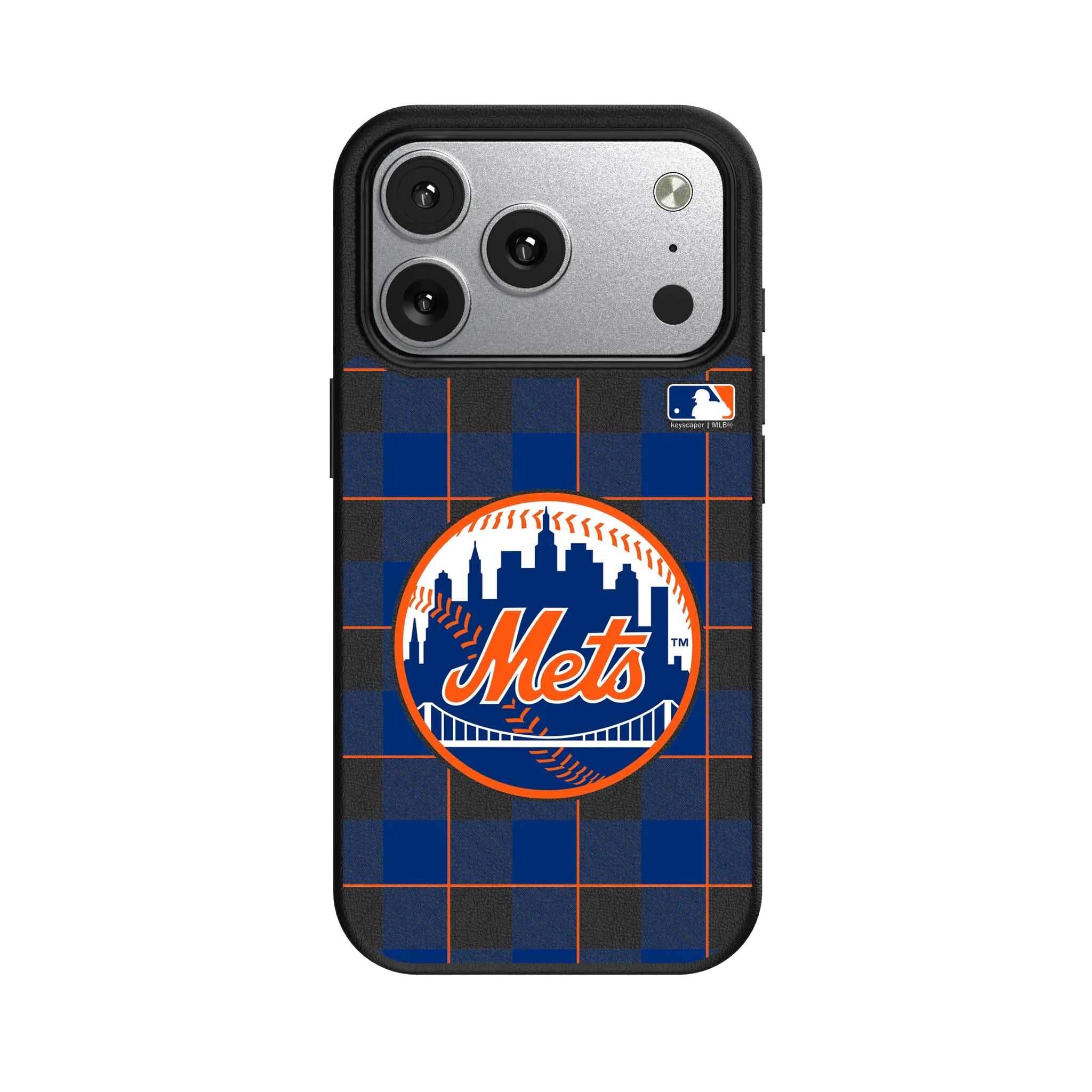 New York Mets Plaid iPhone MagSafe Compatible Phone Case for Apple iPhone#Device_iPhone 17 Pro