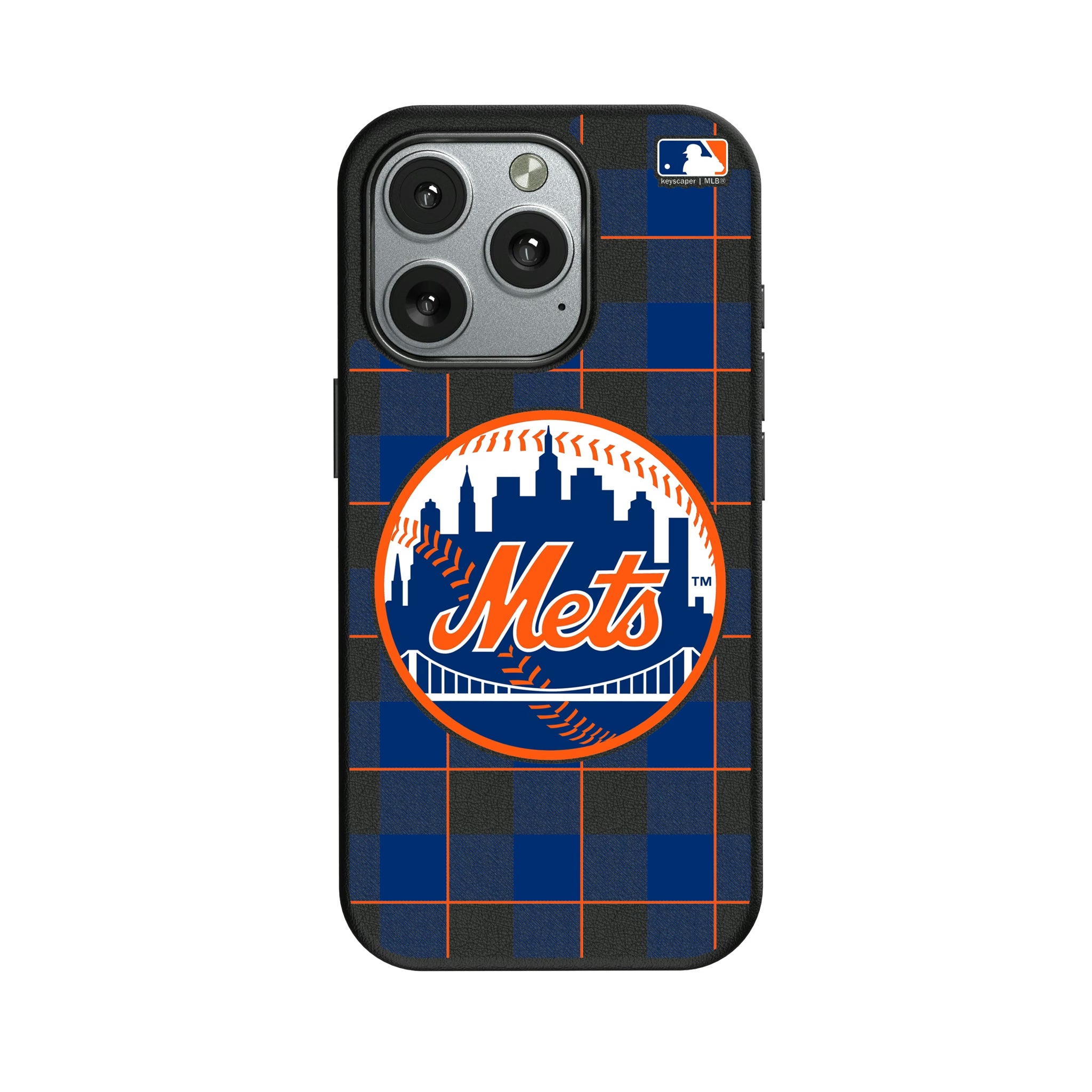 New York Mets Plaid iPhone MagSafe Compatible Phone Case for Apple iPhone