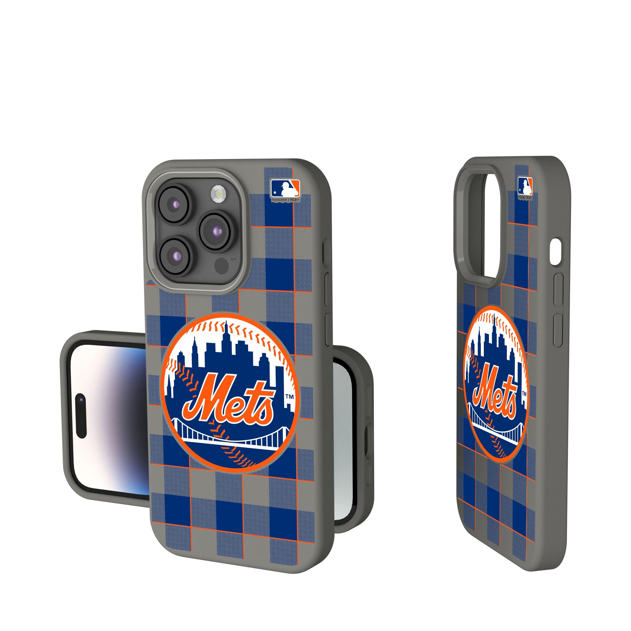 New York Mets Plaid iPhone Soft Touch Phone Case for Apple iPhone