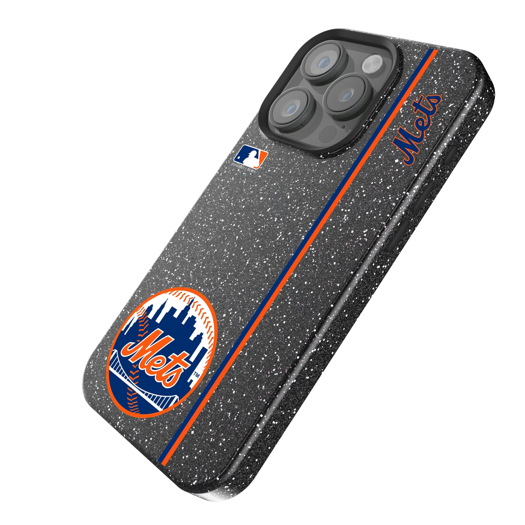 New York Mets Sidebar iPhone Bling Phone Case for Apple iPhone - Isometric View