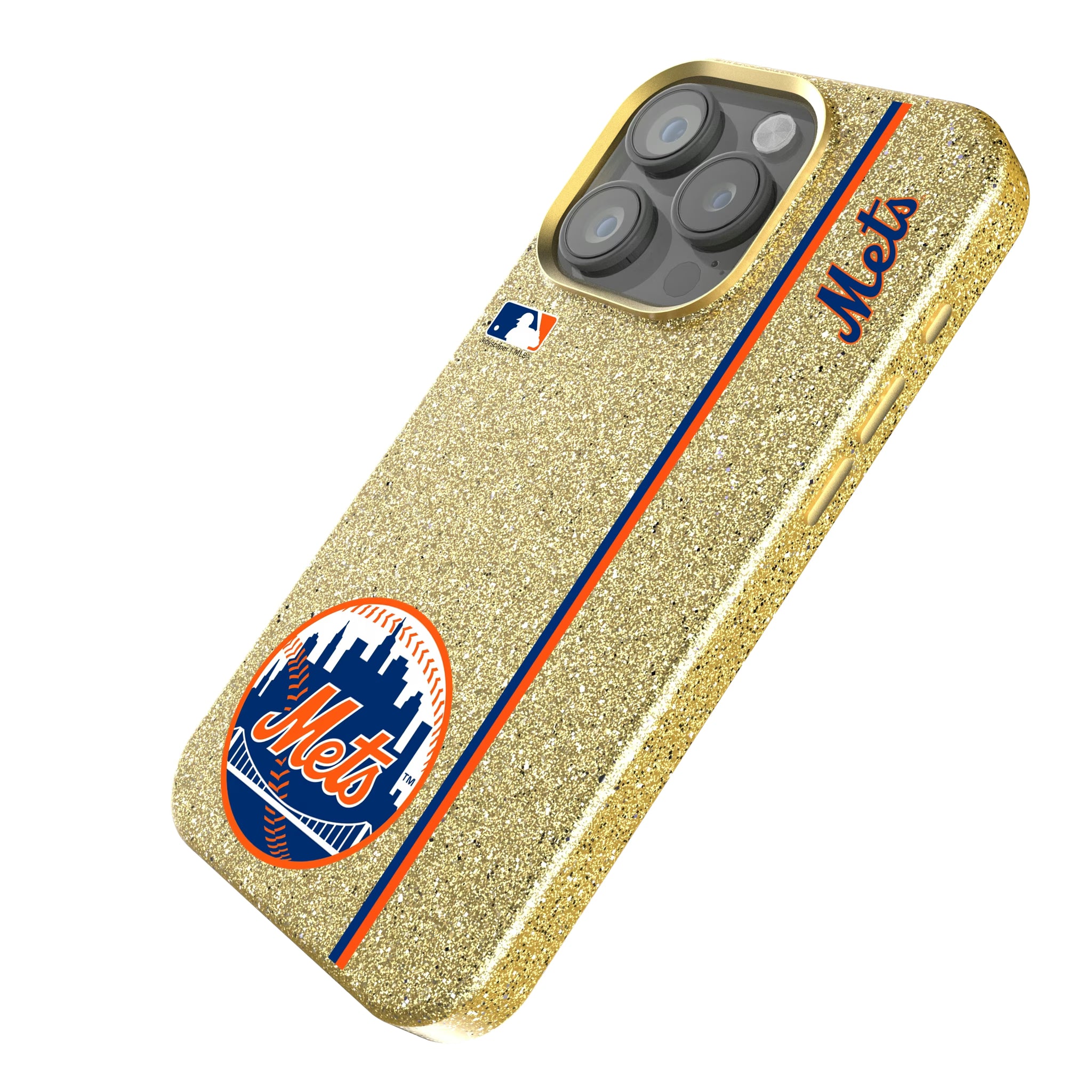 New York Mets Sidebar iPhone Bling Phone Case for Apple iPhone - Isometric View