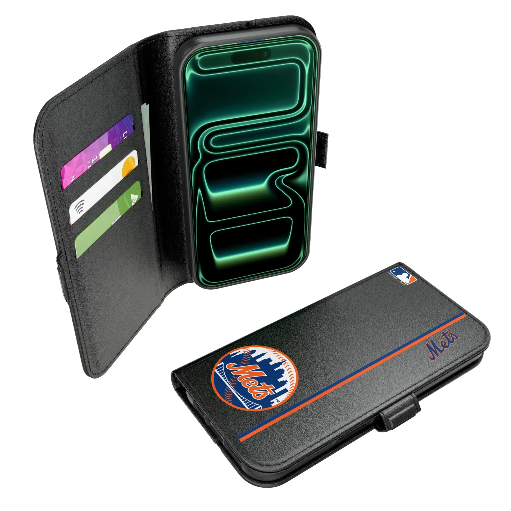 New York Mets Sidebar iPhone Folio Phone Case for Apple iPhone#Device_iPhone 17