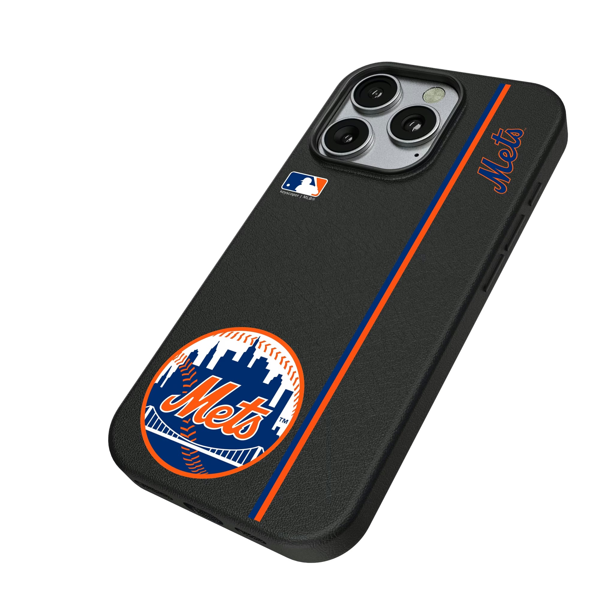 New York Mets Sidebar iPhone MagSafe Compatible Phone Case for Apple iPhone - Isometric View