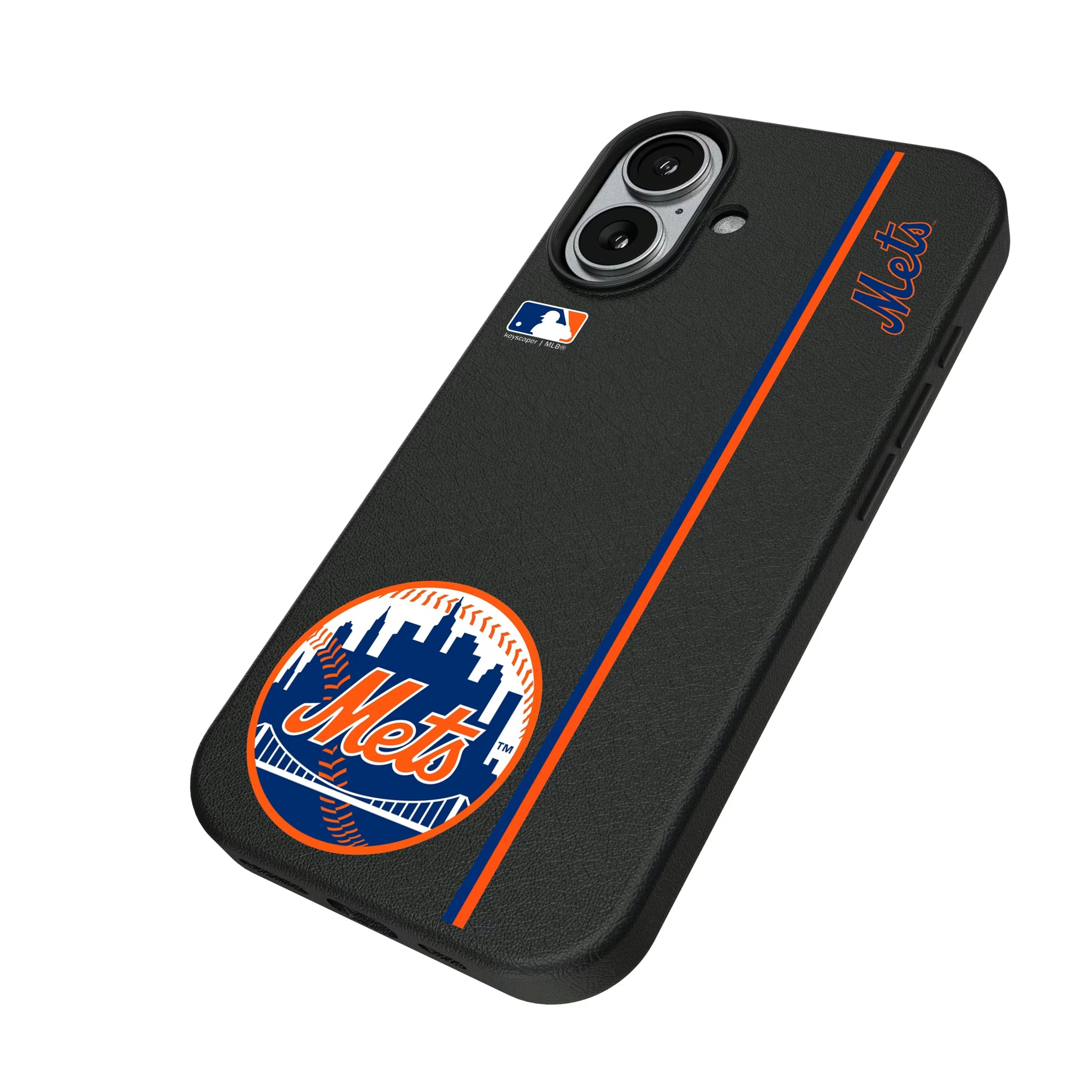 New York Mets Sidebar iPhone MagSafe Compatible Phone Case for Apple iPhone - Isometric View#Device_iPhone 17