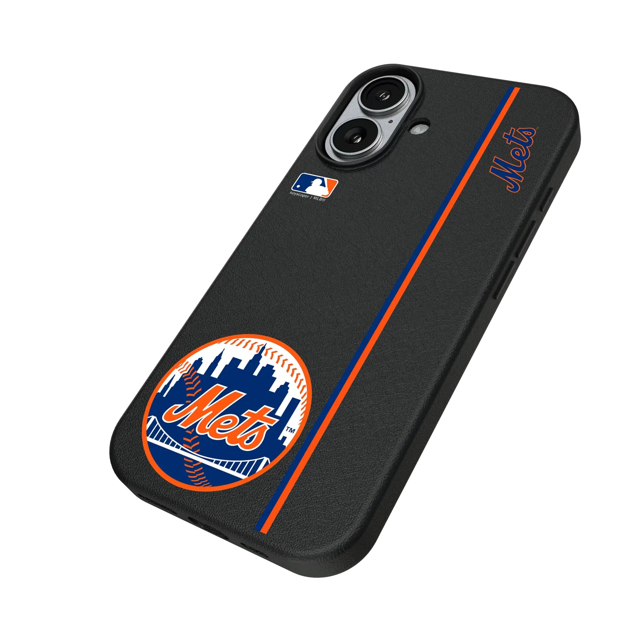 New York Mets Sidebar iPhone MagSafe Compatible Phone Case for Apple iPhone - Isometric View#Device_iPhone 17