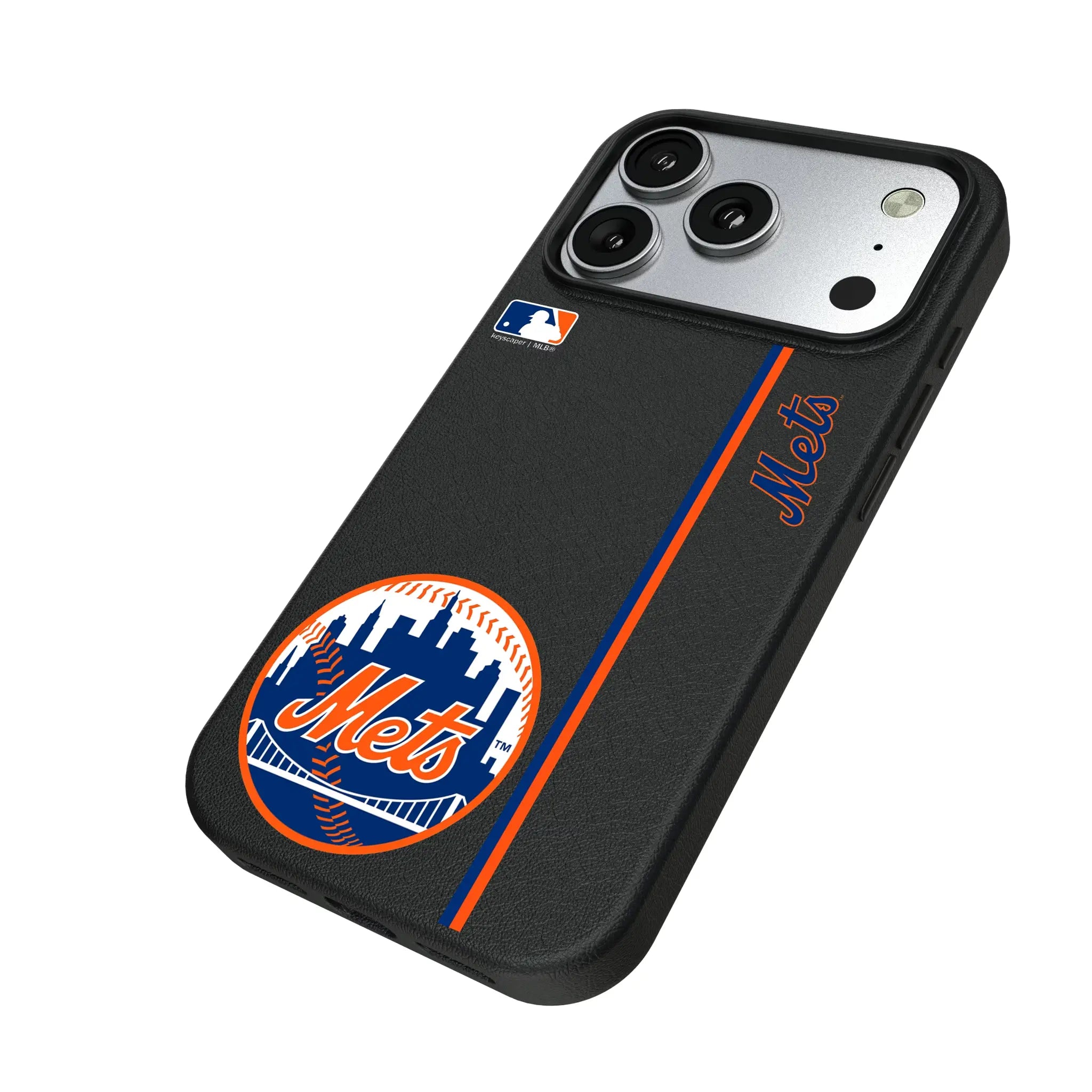 New York Mets Sidebar iPhone MagSafe Compatible Phone Case for Apple iPhone - Isometric View#Device_iPhone 17 Pro