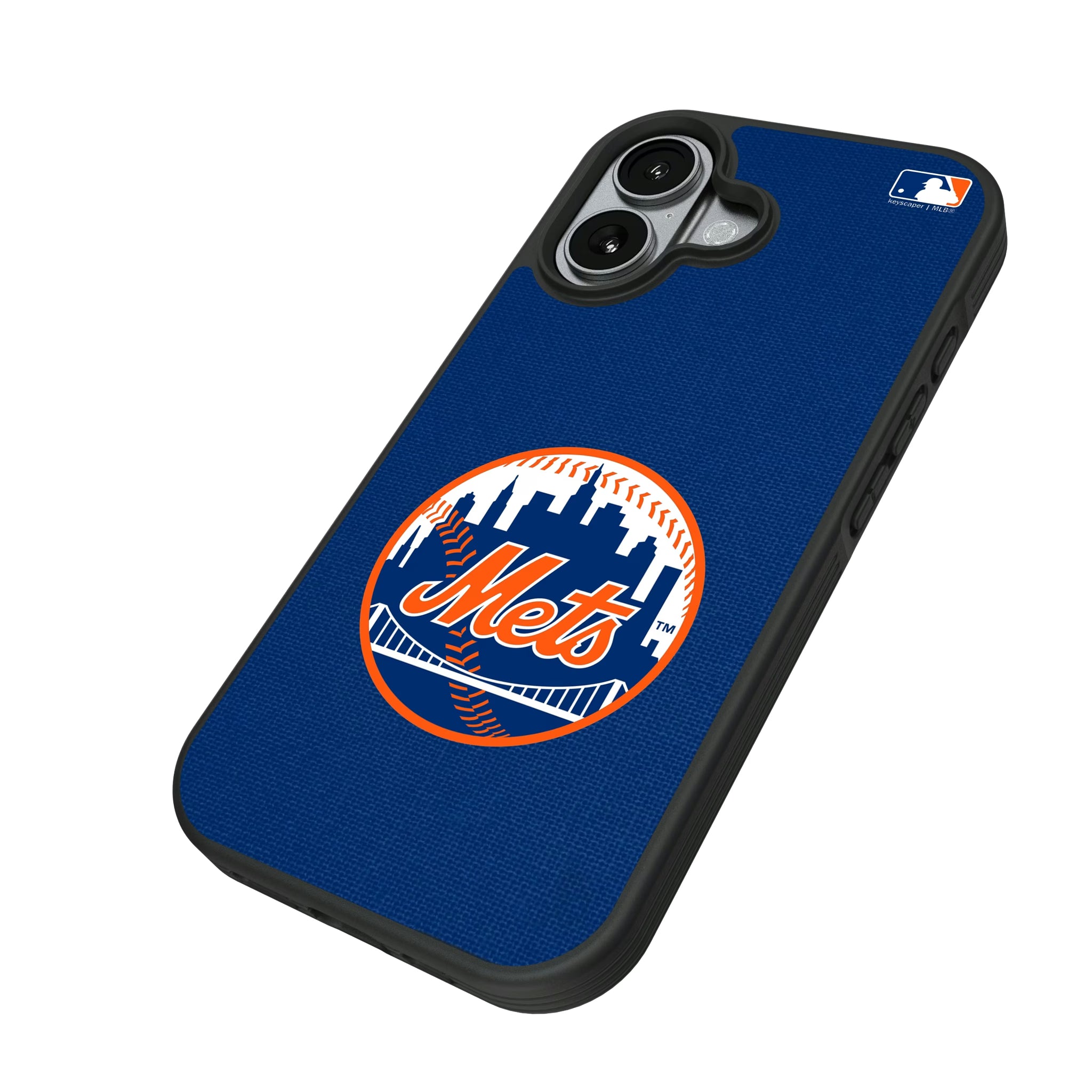 New York Mets Solid iPhone Bump Phone Case for Apple iPhone - Isometric View#Device_iPhone 17