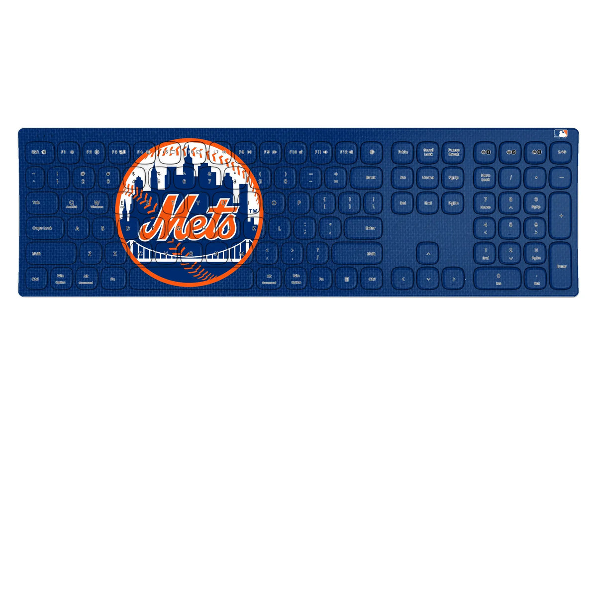 New York Mets Solid KKB605 Curved Wireless Keyboard