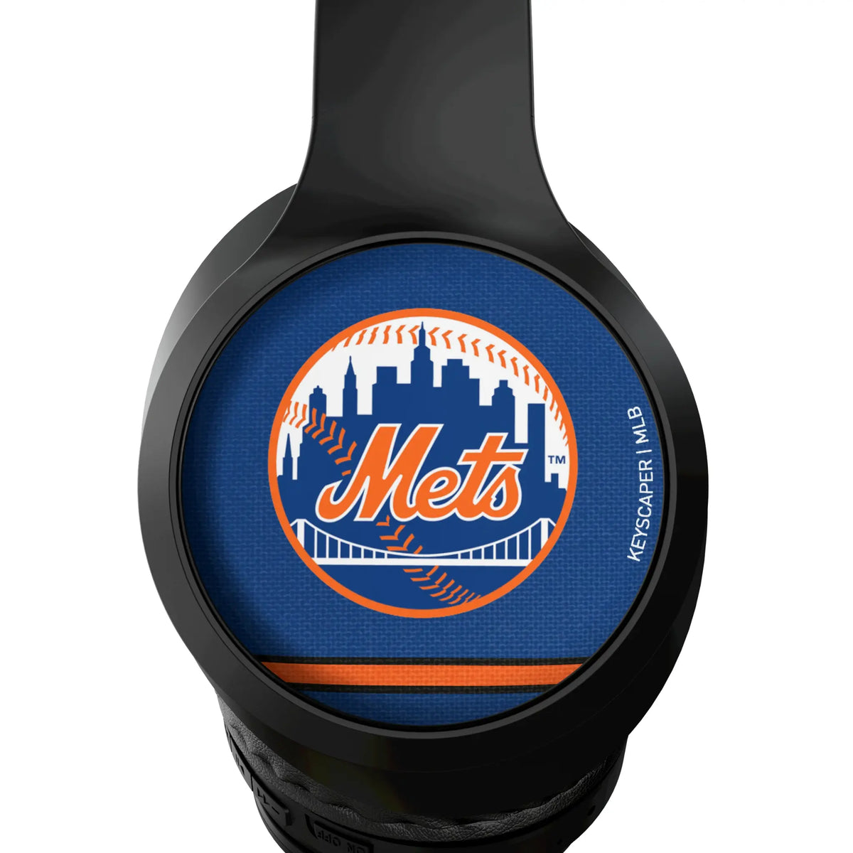 New York Mets Stripe Wireless Over-Ear Headphones With Case - Detail