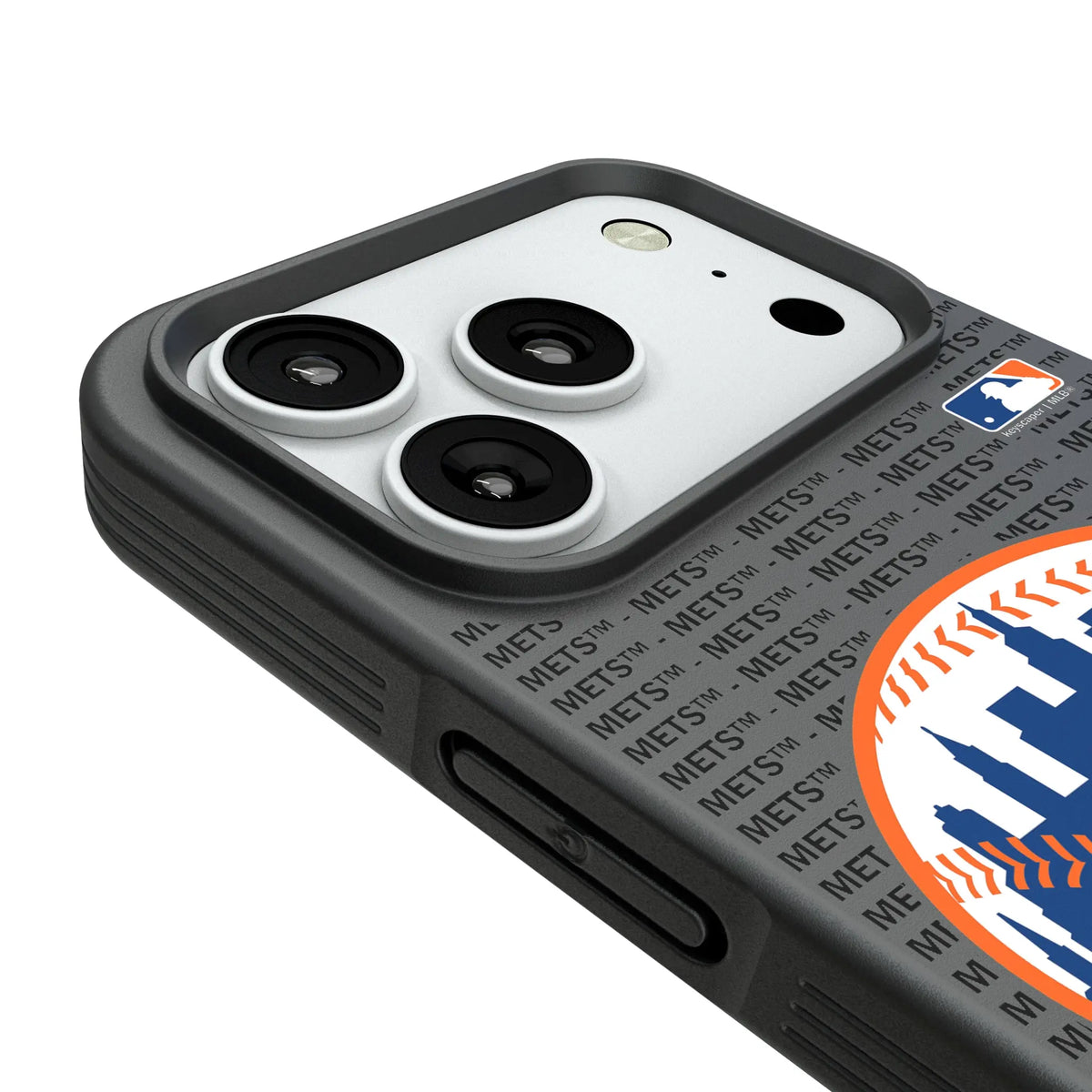 New York Mets Text Backdrop iPhone Bump Phone Case for Apple iPhone - Detail#Device_iPhone 18 Pro