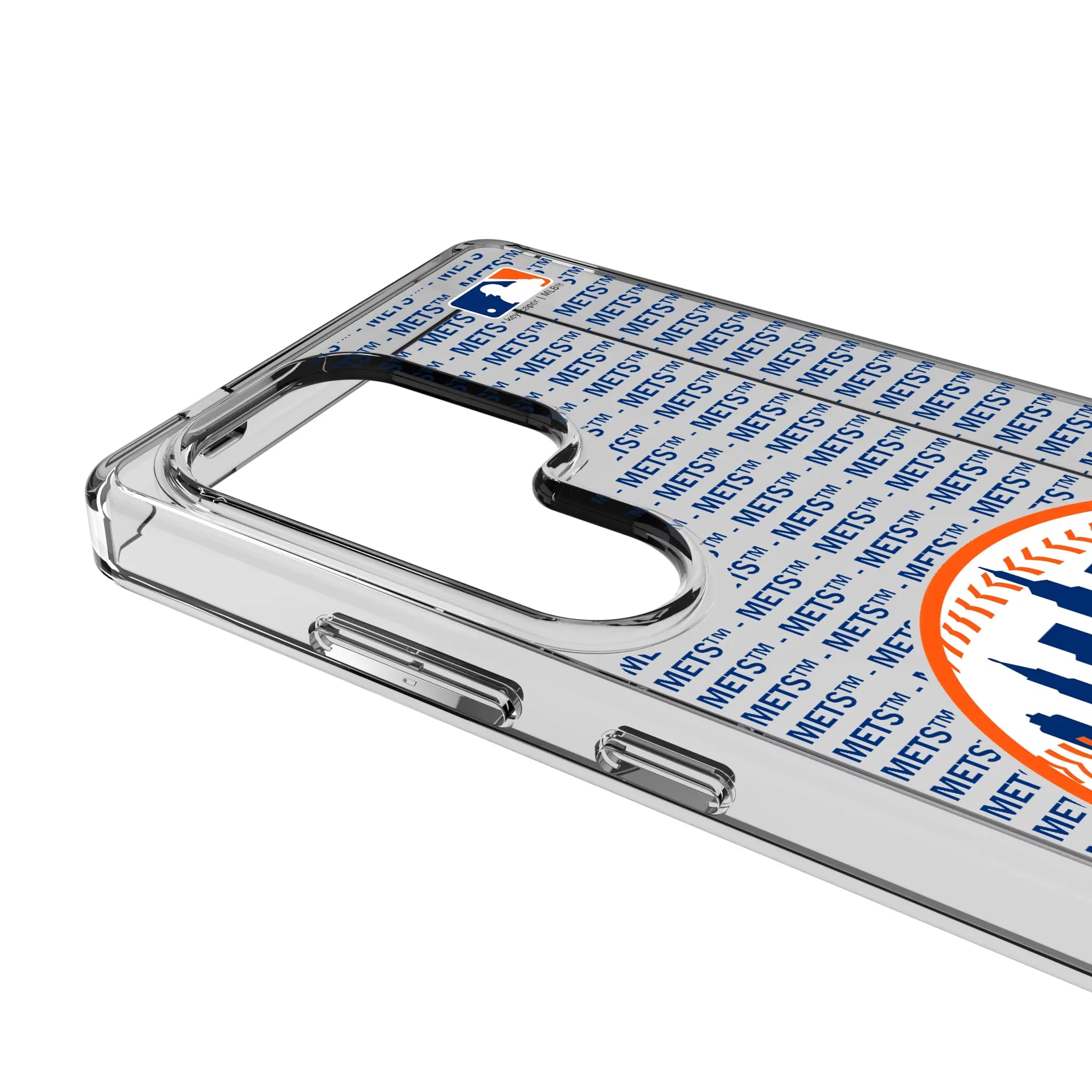 New York Mets Text Backdrop Galaxy Clear Phone Case for Samsung Galaxy - Detail#Device_Galaxy S25 Ultra