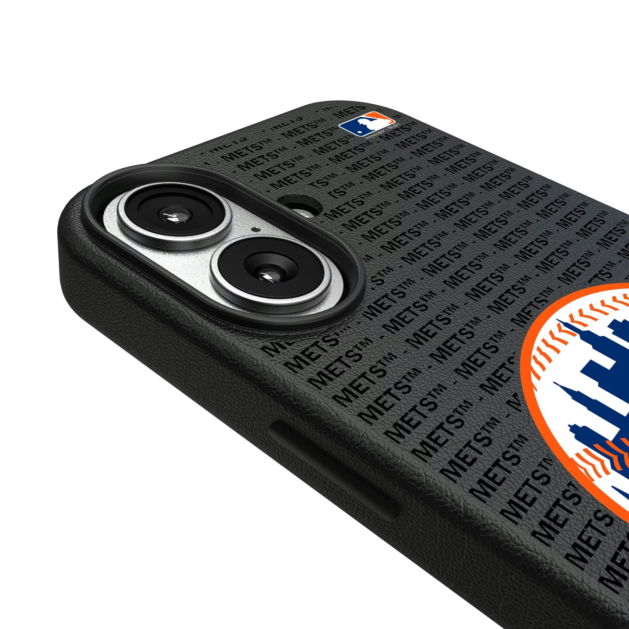 New York Mets Text Backdrop iPhone MagSafe Compatible Phone Case for Apple iPhone - Detail#Device_iPhone 17