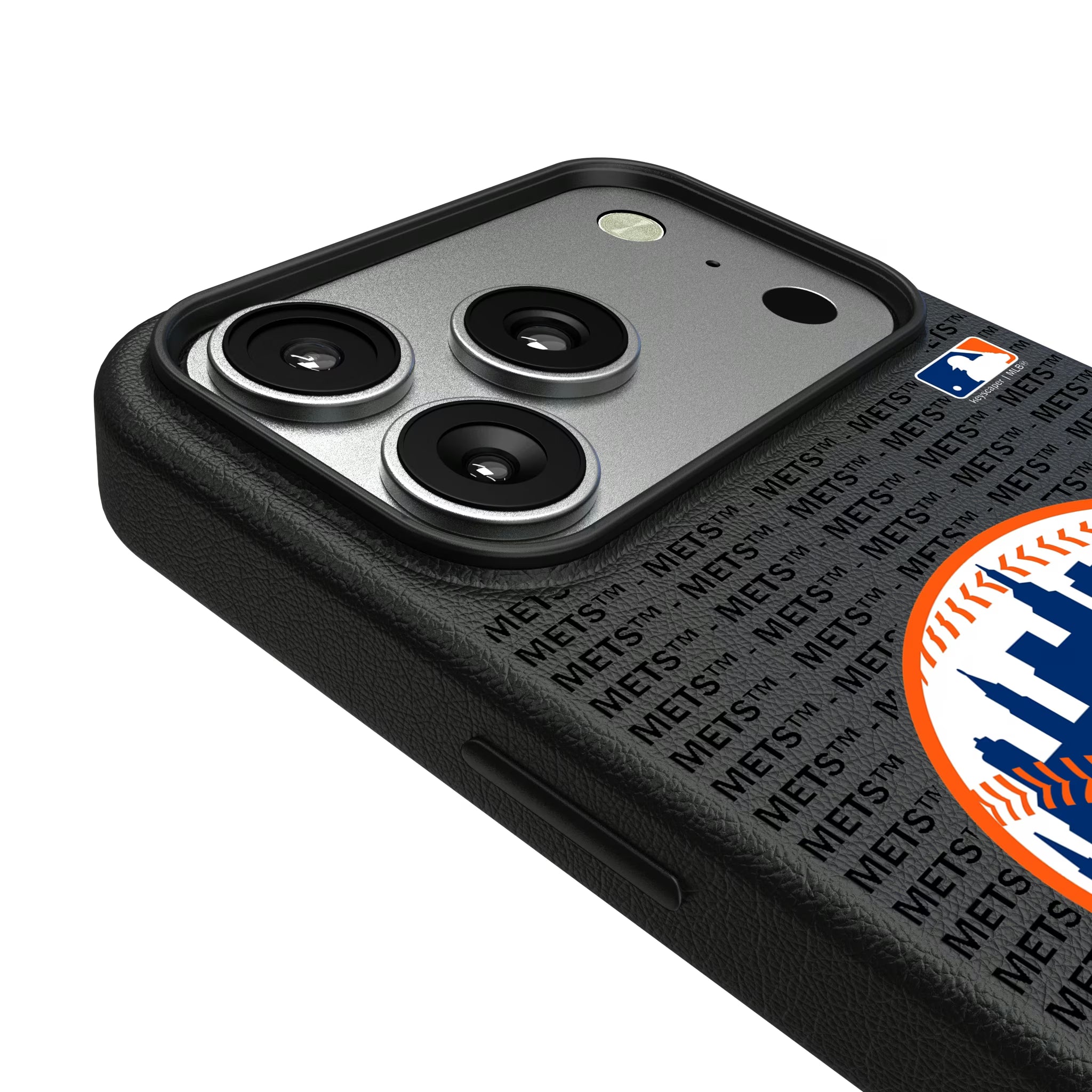 New York Mets Text Backdrop iPhone MagSafe Compatible Phone Case for Apple iPhone - Detail#Device_iPhone 17 Pro