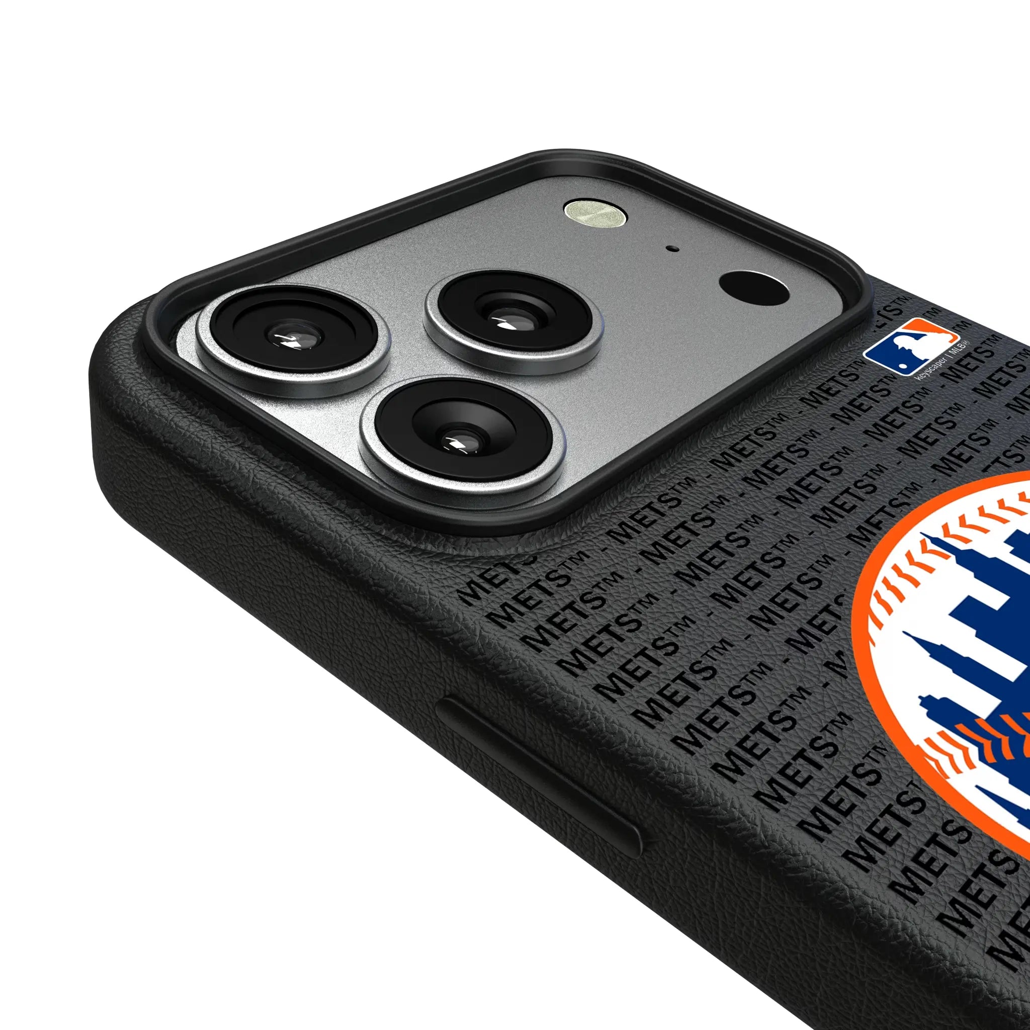 New York Mets Text Backdrop iPhone MagSafe Compatible Phone Case for Apple iPhone - Detail#Device_iPhone 17 Pro