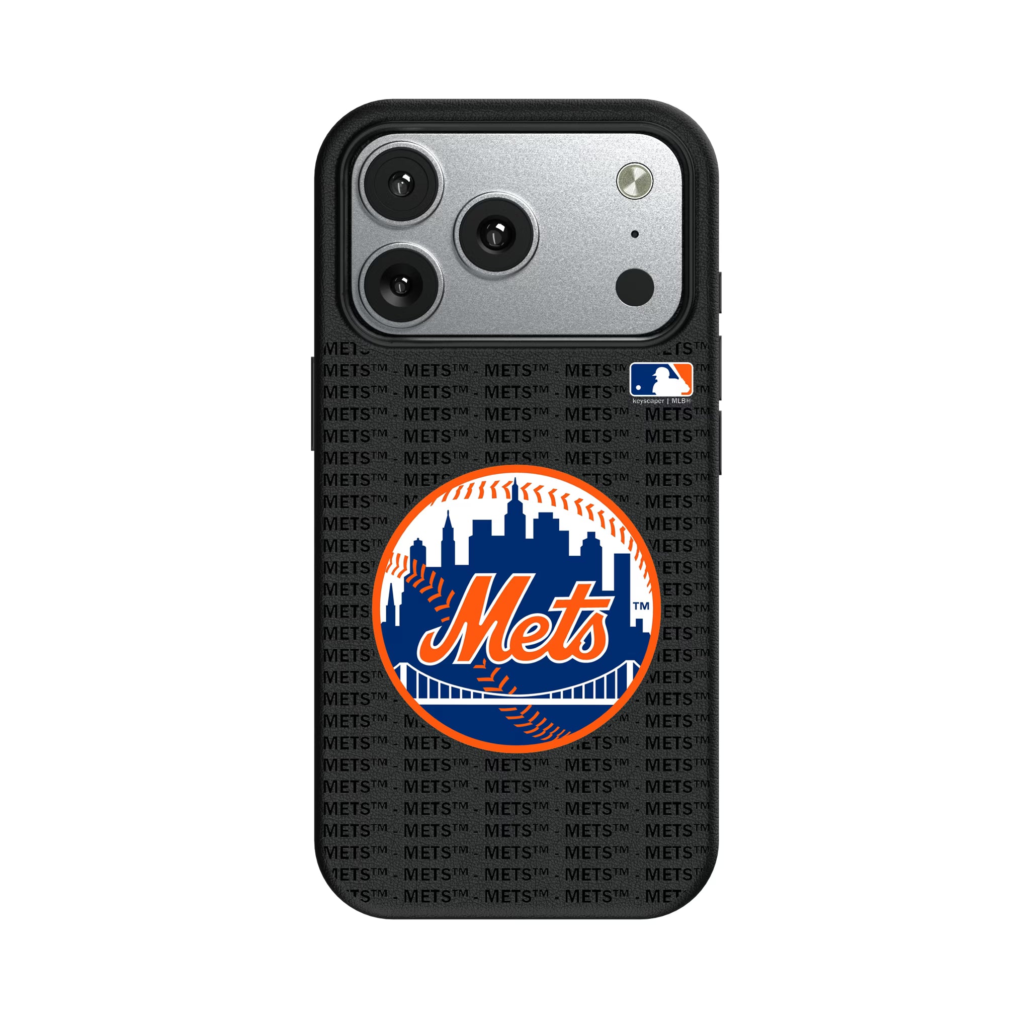 New York Mets Text Backdrop iPhone MagSafe Compatible Phone Case for Apple iPhone#Device_iPhone 17 Pro