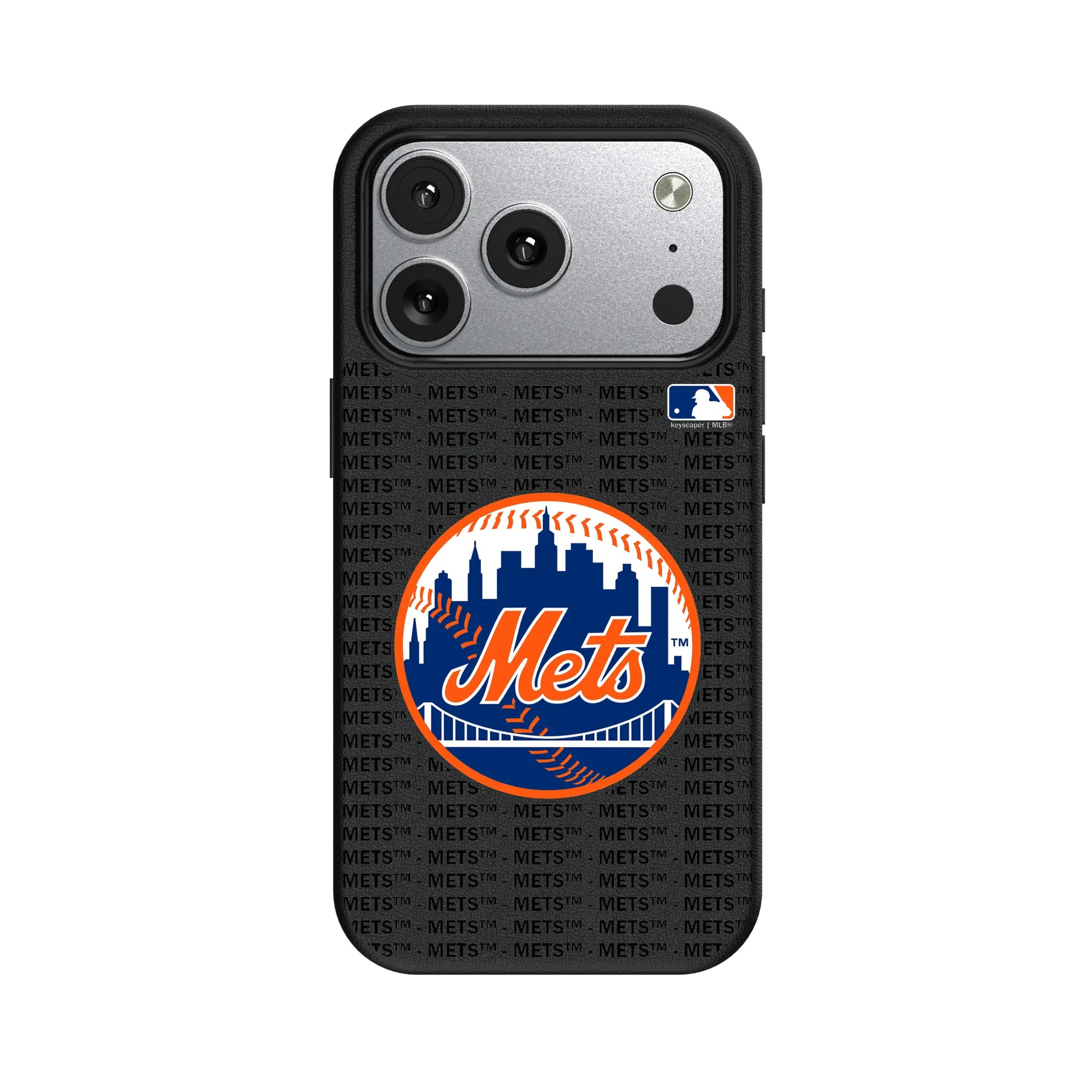 New York Mets Text Backdrop iPhone MagSafe Compatible Phone Case for Apple iPhone#Device_iPhone 17 Pro