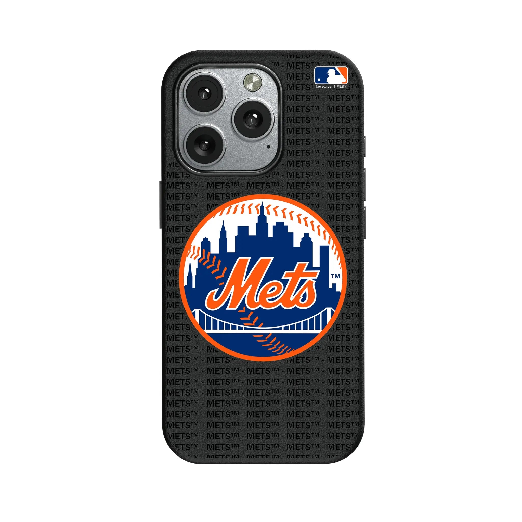 New York Mets Text Backdrop iPhone MagSafe Compatible Phone Case for Apple iPhone