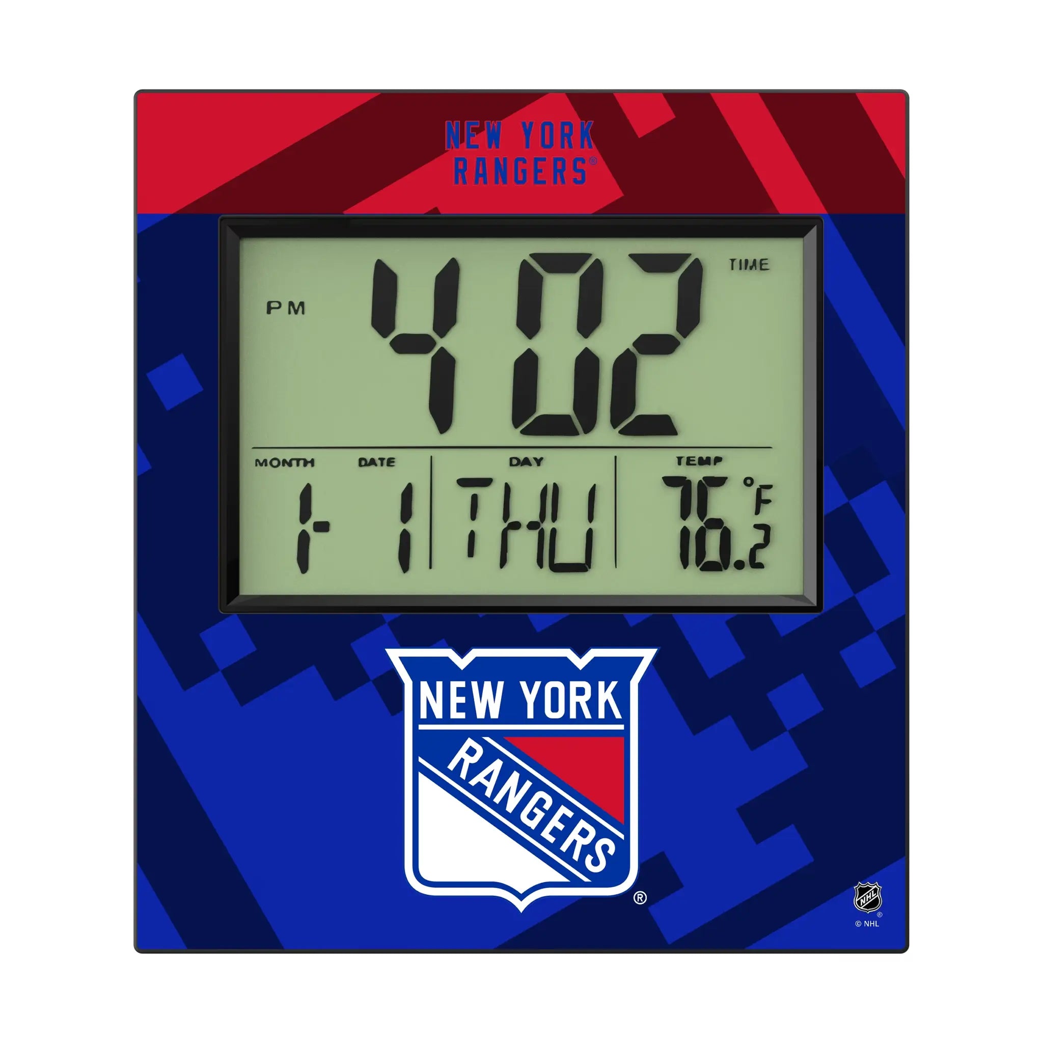 New York Rangers Color Block Wall Clock