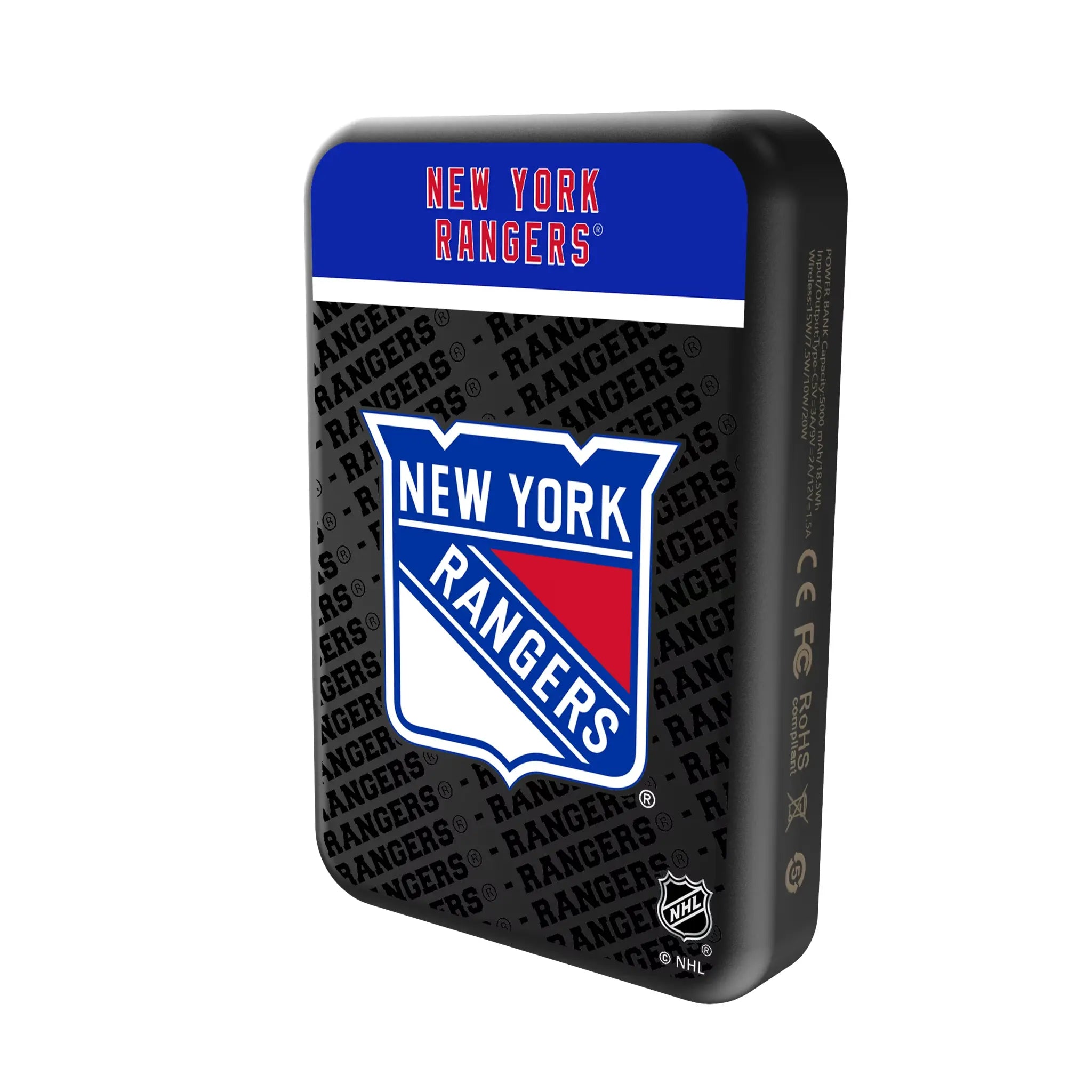 New York Rangers Endzone Plus Wireless Mag Power Bank