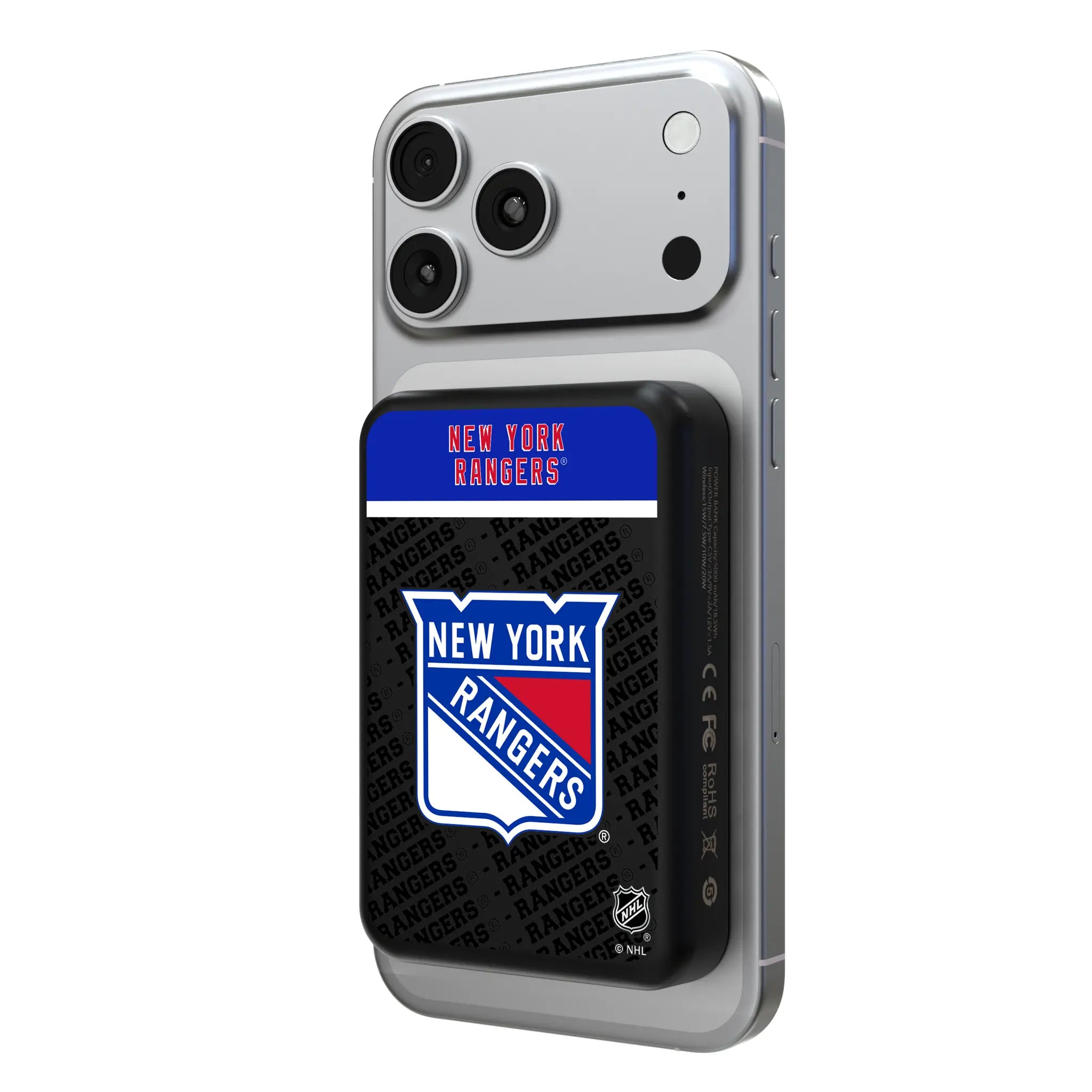 New York Rangers Endzone Plus Wireless Mag Power Bank