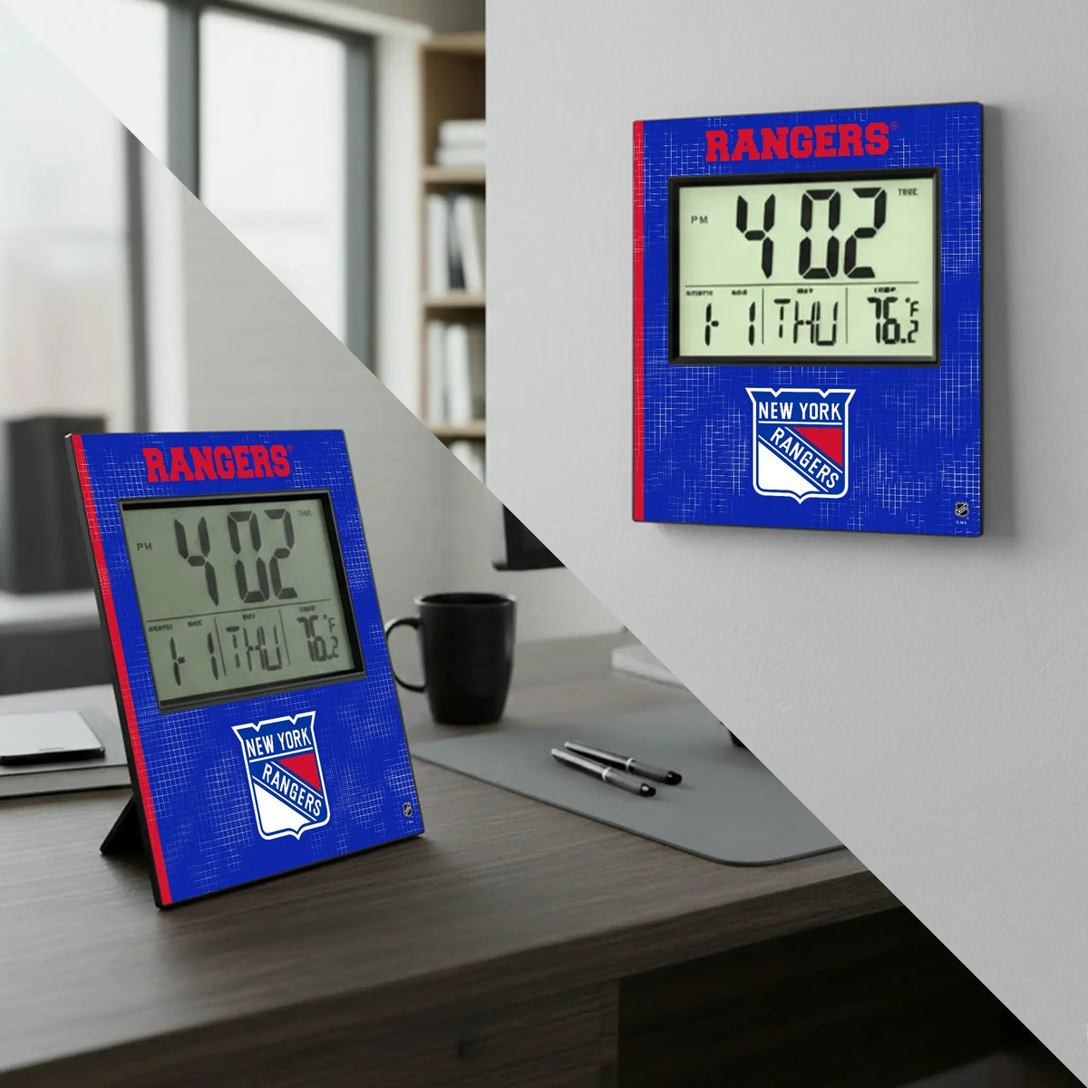 New York Rangers Hatch Wall Clock - Lifestyle