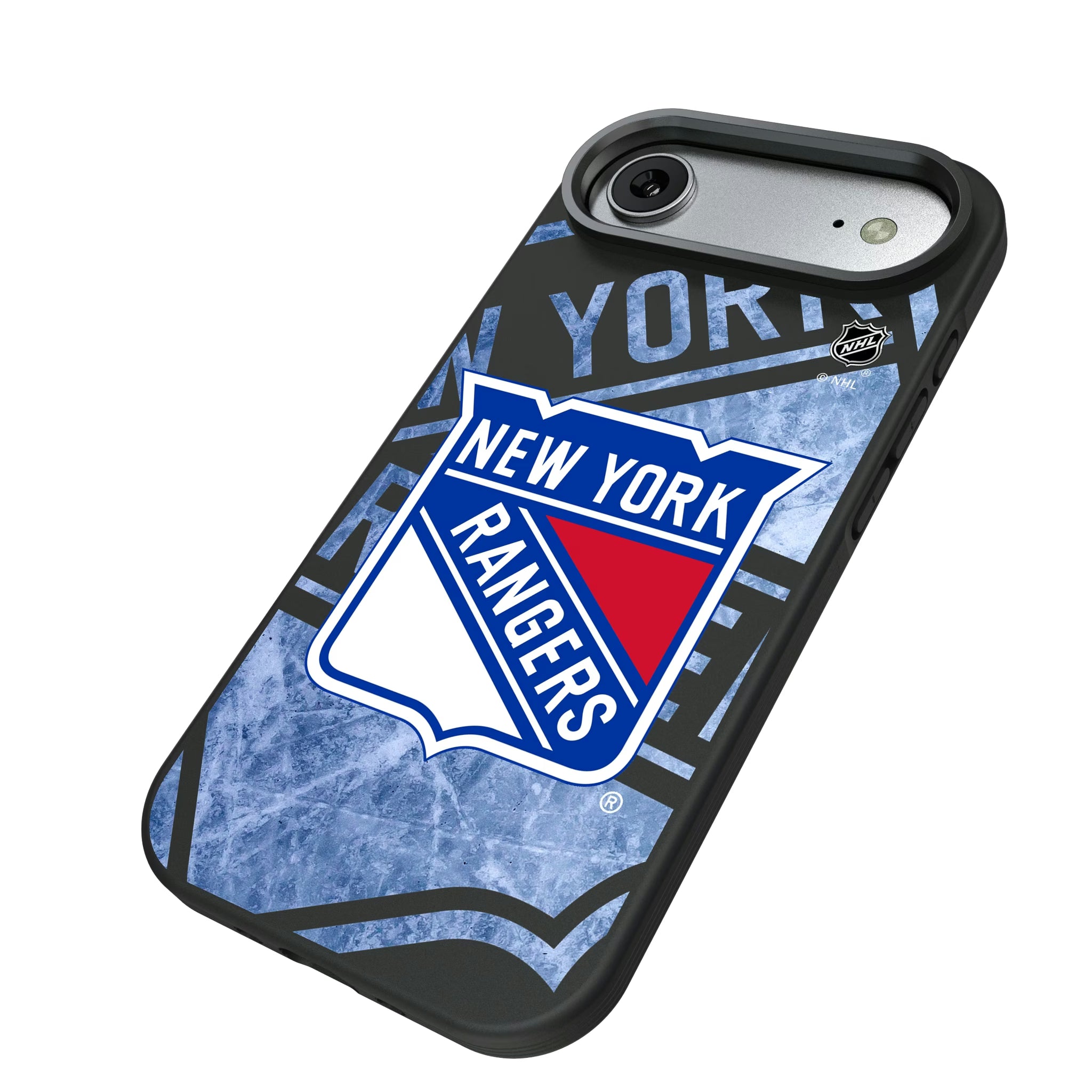 New York Rangers Ice Tilt iPhone Bump Phone Case for Apple iPhone - Isometric View#Device_iPhone Air