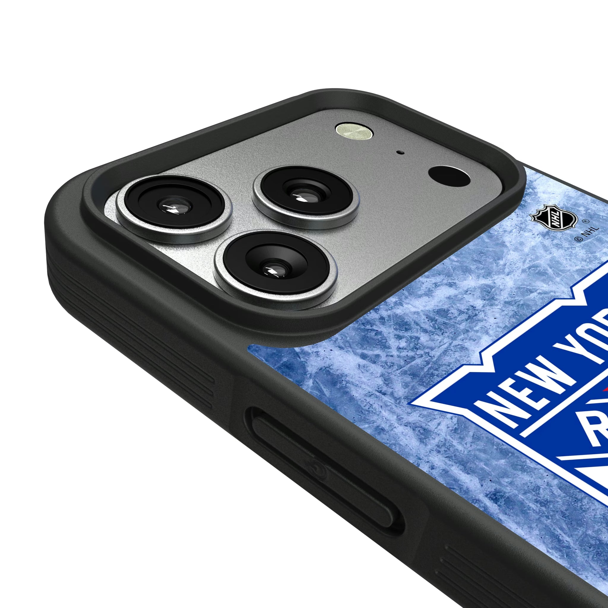 New York Rangers Ice Wordmark iPhone Bump Phone Case for Apple iPhone - Detail#Device_iPhone 17 Pro