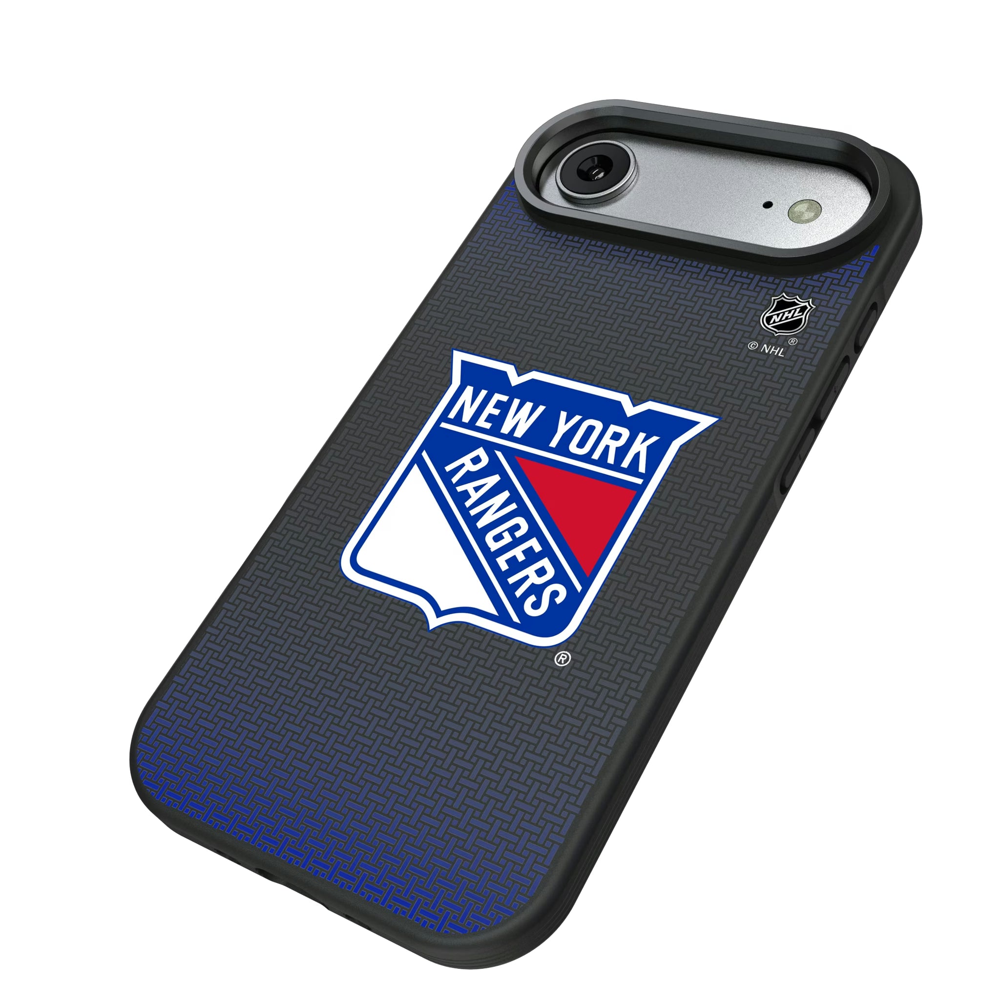 New York Rangers Linen iPhone Bump Phone Case for Apple iPhone - Isometric View#Device_iPhone Air