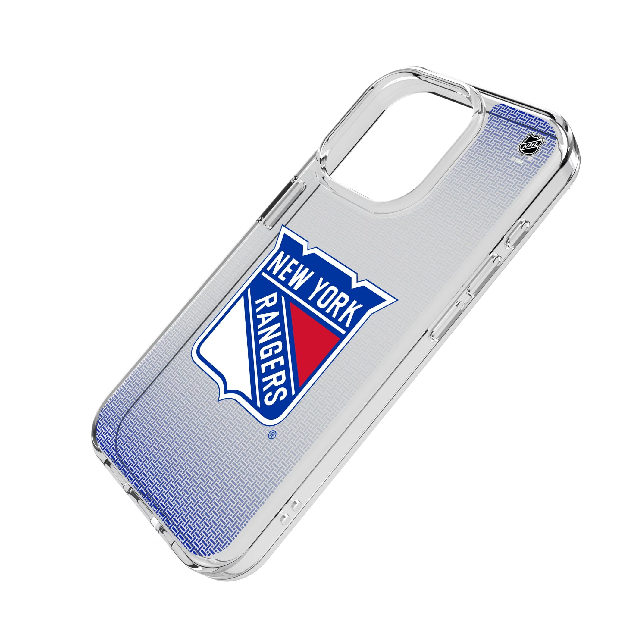 New York Rangers Linen iPhone Clear Phone Case for Apple iPhone - Isometric View
