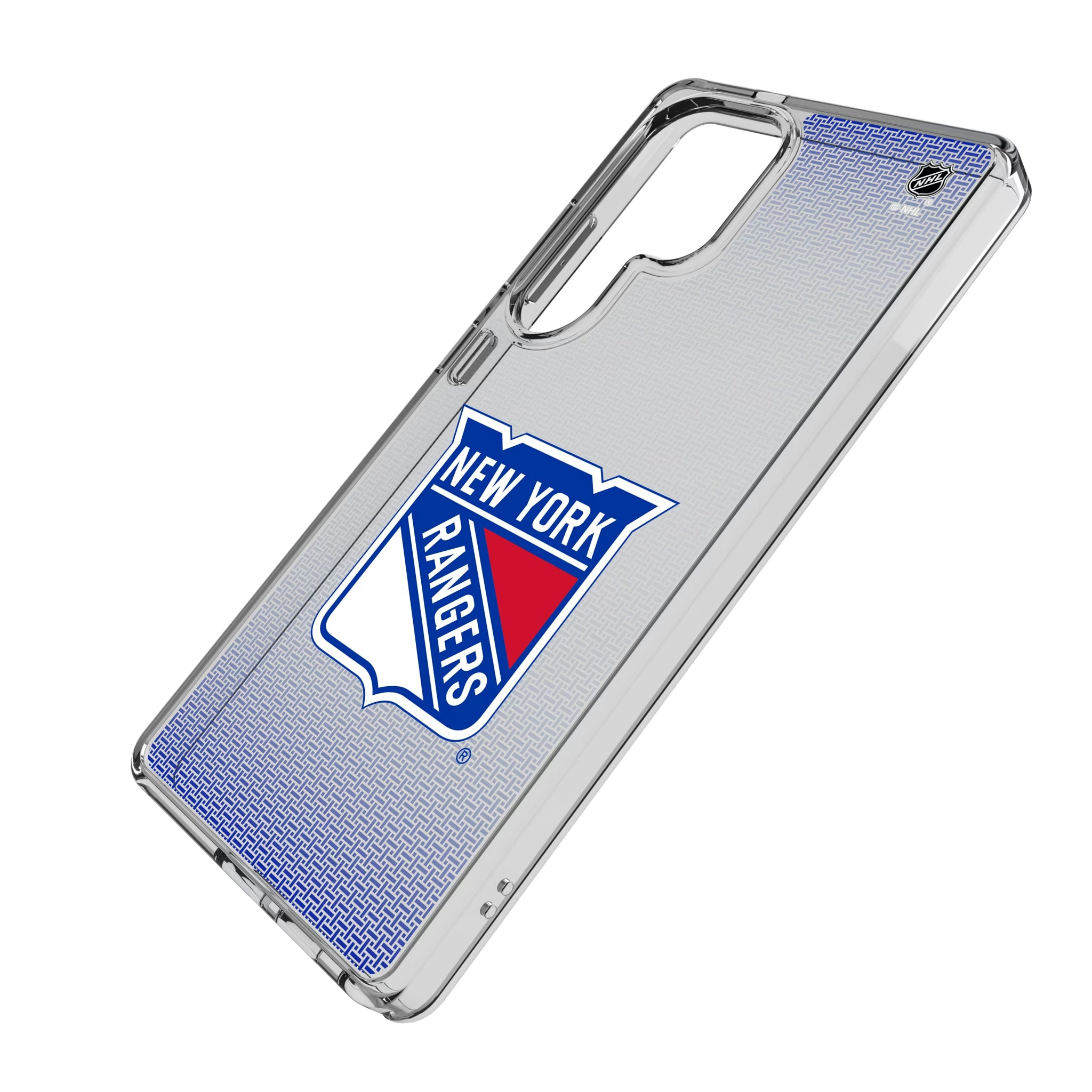 New York Rangers Linen Galaxy Clear Phone Case for Samsung Galaxy - Isometric View