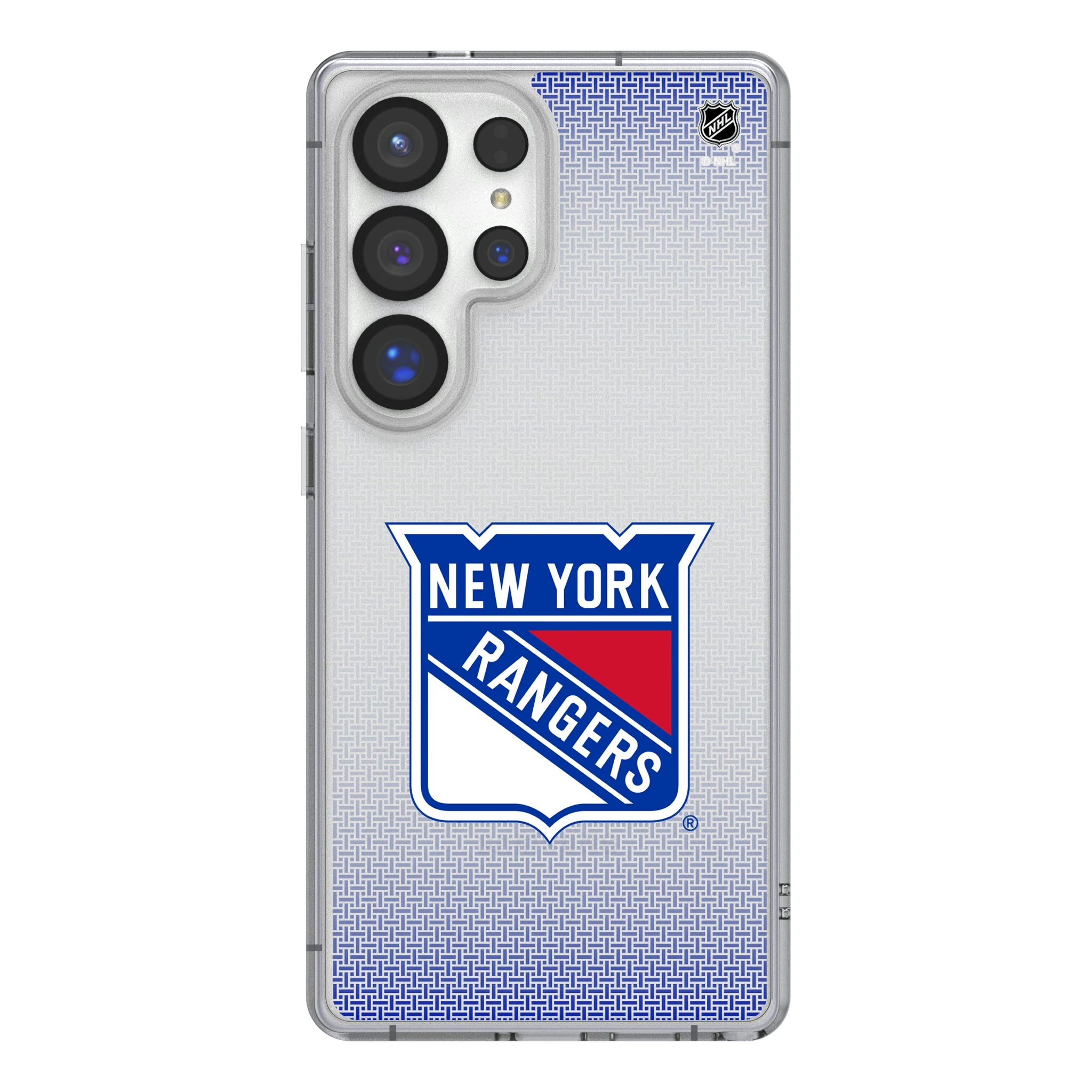 New York Rangers Linen Galaxy Clear Phone Case for Samsung Galaxy